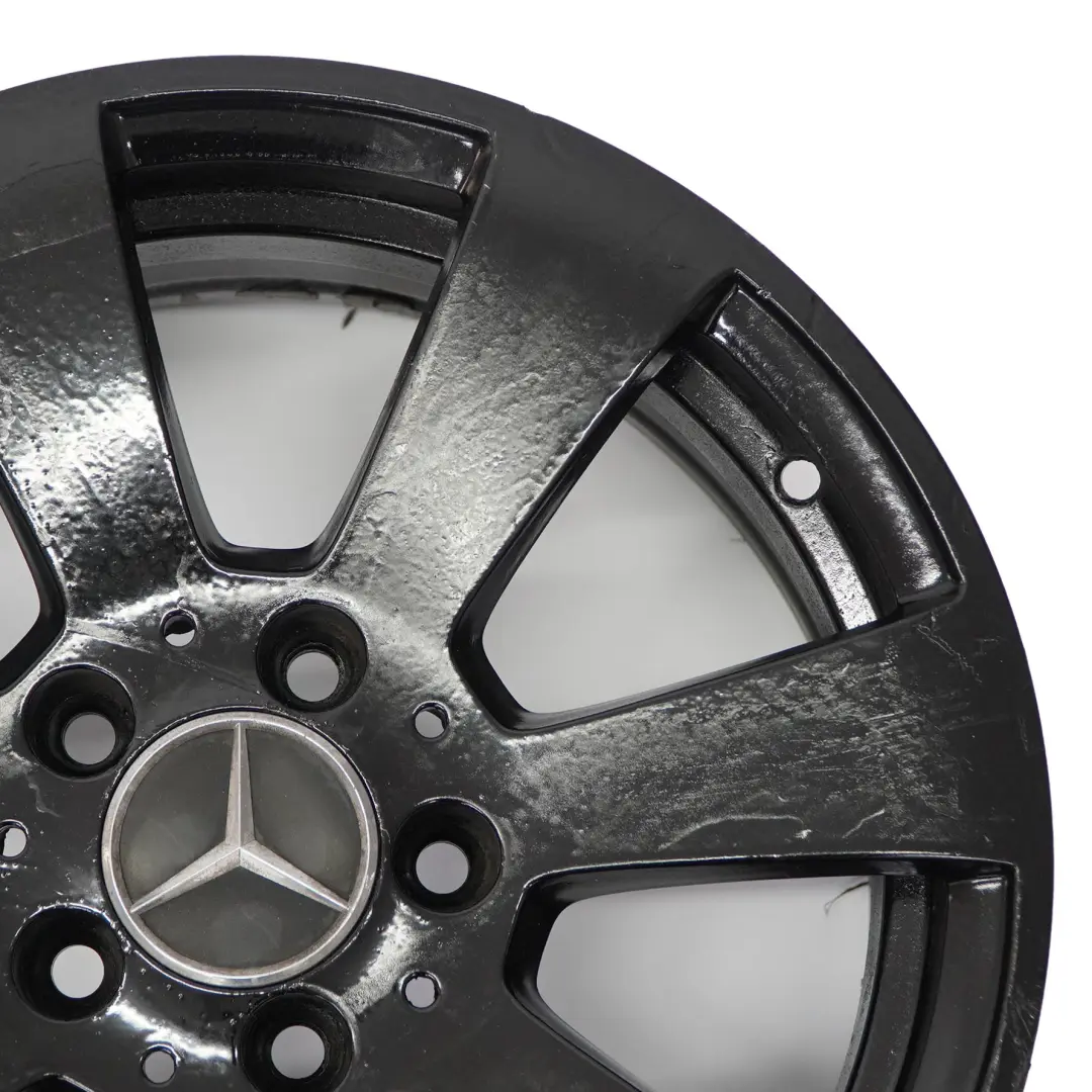 Mercedes W204 Black Alloy Wheel Rim 16" 7 Hole ET:43 7J - SKU A2044011102-6 - Part number A2044011102