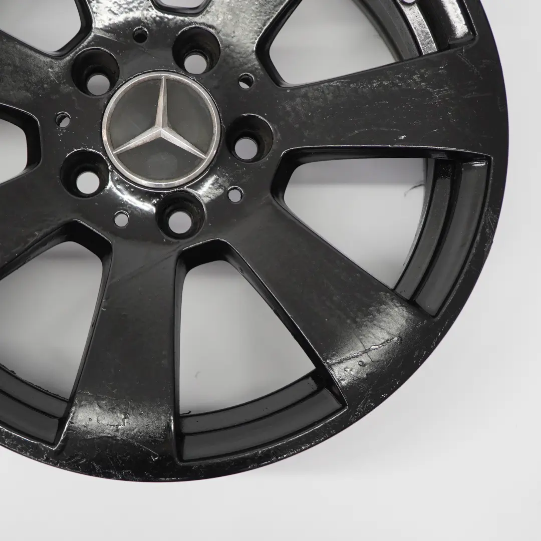 Mercedes W204 Black Alloy Wheel Rim 16" 7 Hole ET:43 7J - SKU A2044011102-6 - Part number A2044011102
