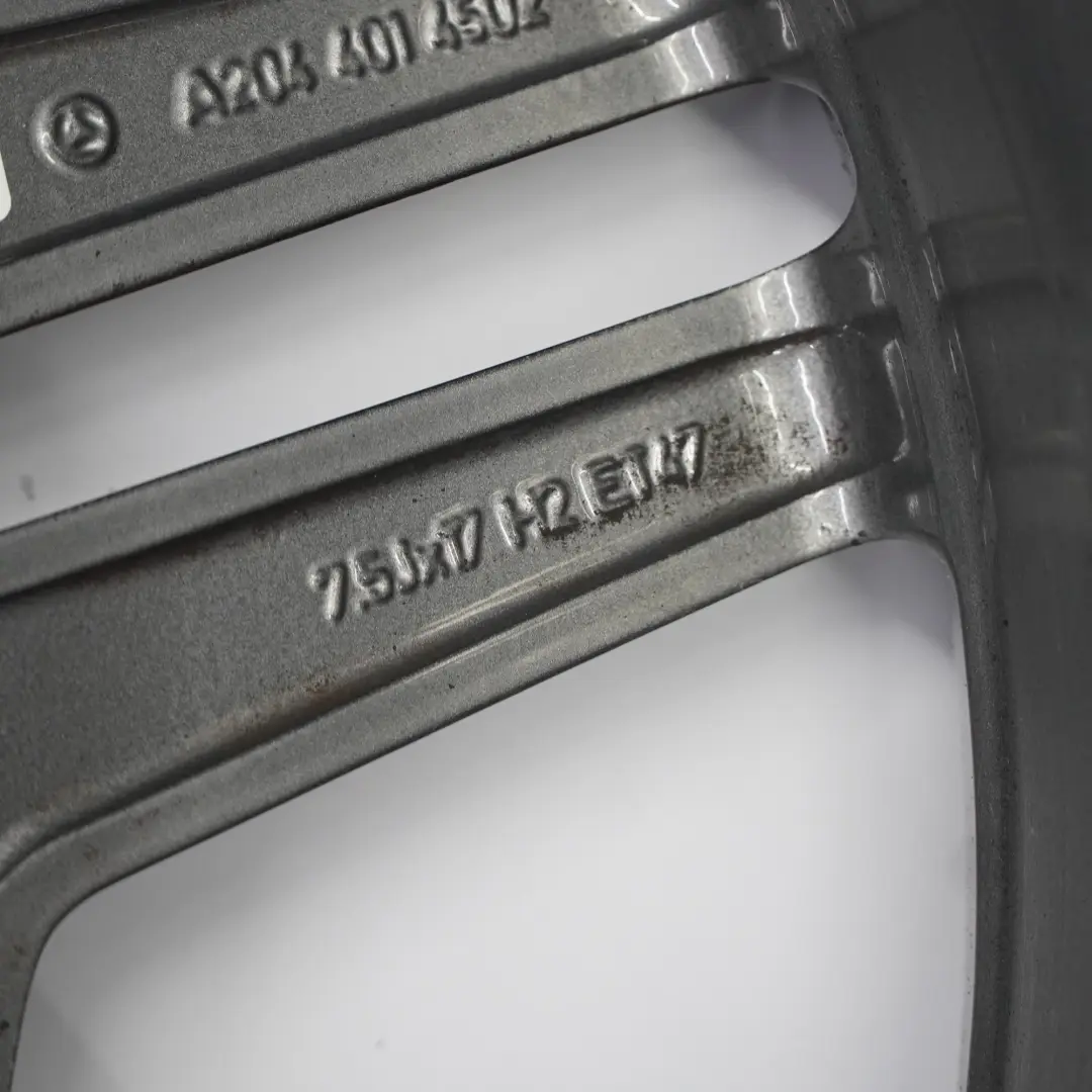  Llanta aleación gris Mercedes W204 AMG 17" 6 radios dobles 7,5J - SKU A2044014502-6 - Número de pieza A2044014502