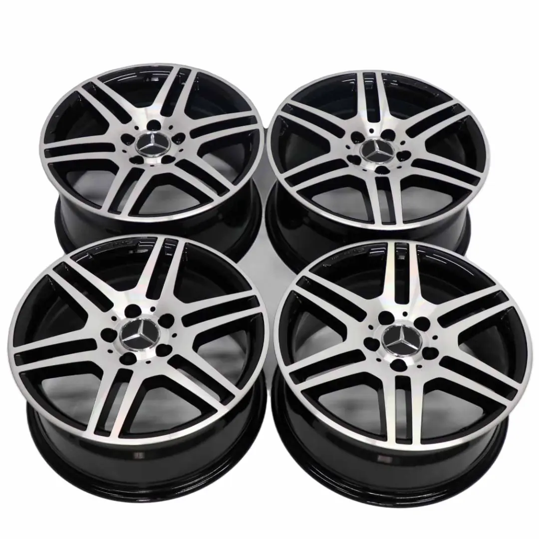 Mercedes W204 4x AMG Cerchio in lega 17" 7,5J/8,5J 6 a due razze lucidato - SKU A2044014502/A2044014602-SET - Numero di parte A2044014502/A2044014602