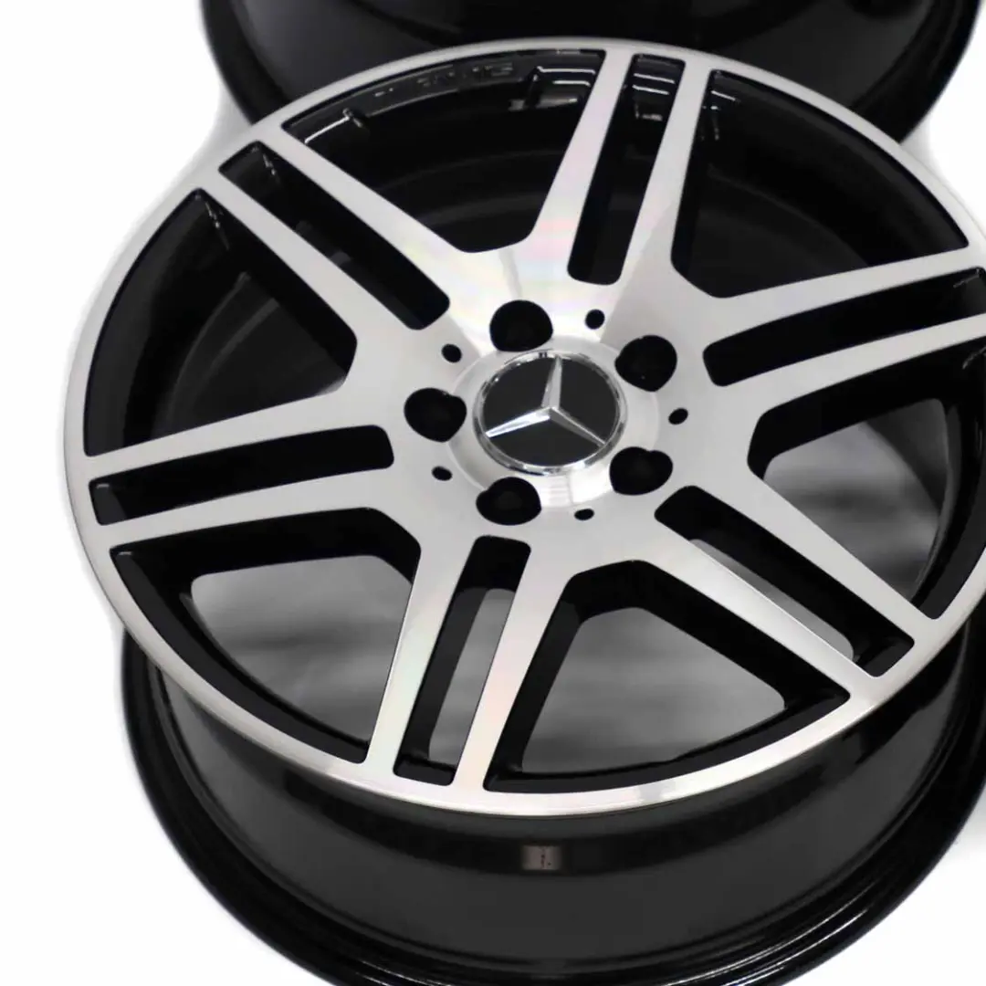 4x AMG Jante Alu 17" 7,5J/8,5J 6 Double-Spoke Polished pour Mercedes W204 à propos du numéro de pièce A2044014502/A2044014602 Mercedes W204 4x AMG Jante Alu 17" 7,5J/8,5J 6 Double-Spoke Polished - SKU A2044014502/A2044014602-SET - Numéro de pièce A2044014502/A2044014602