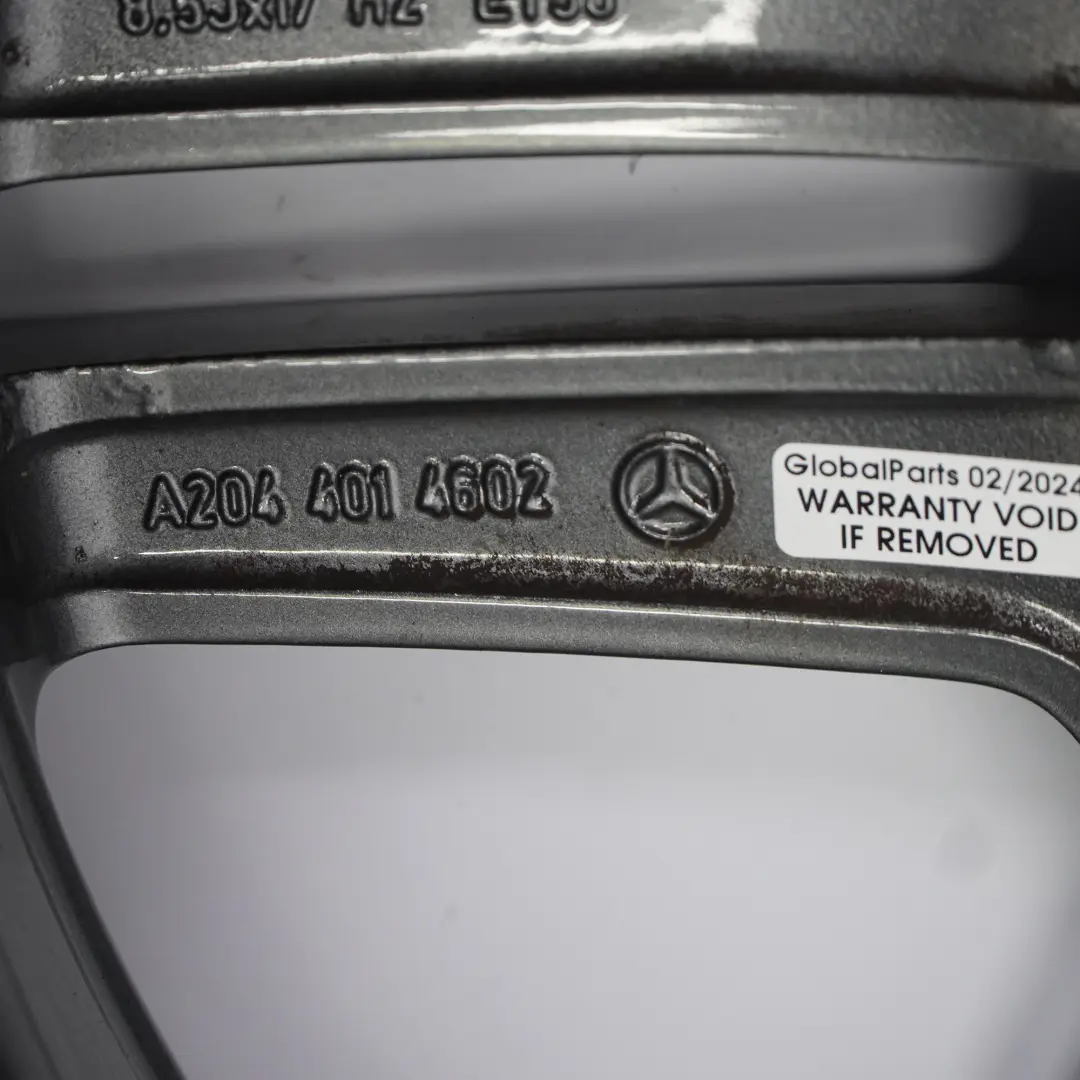 Mercedes W204 AMG Grey Rear Alloy Wheel Rim 17" ET:58 8,5J - SKU A2044014602-8 - Part number A2044014602
