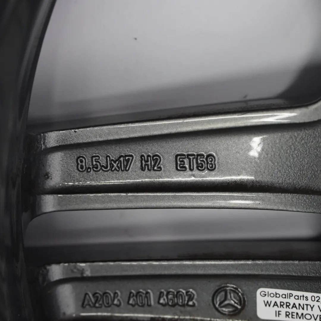 Mercedes W204 AMG Grey Rear Alloy Wheel Rim 17" ET:58 8,5J - SKU A2044014602-8 - Part number A2044014602