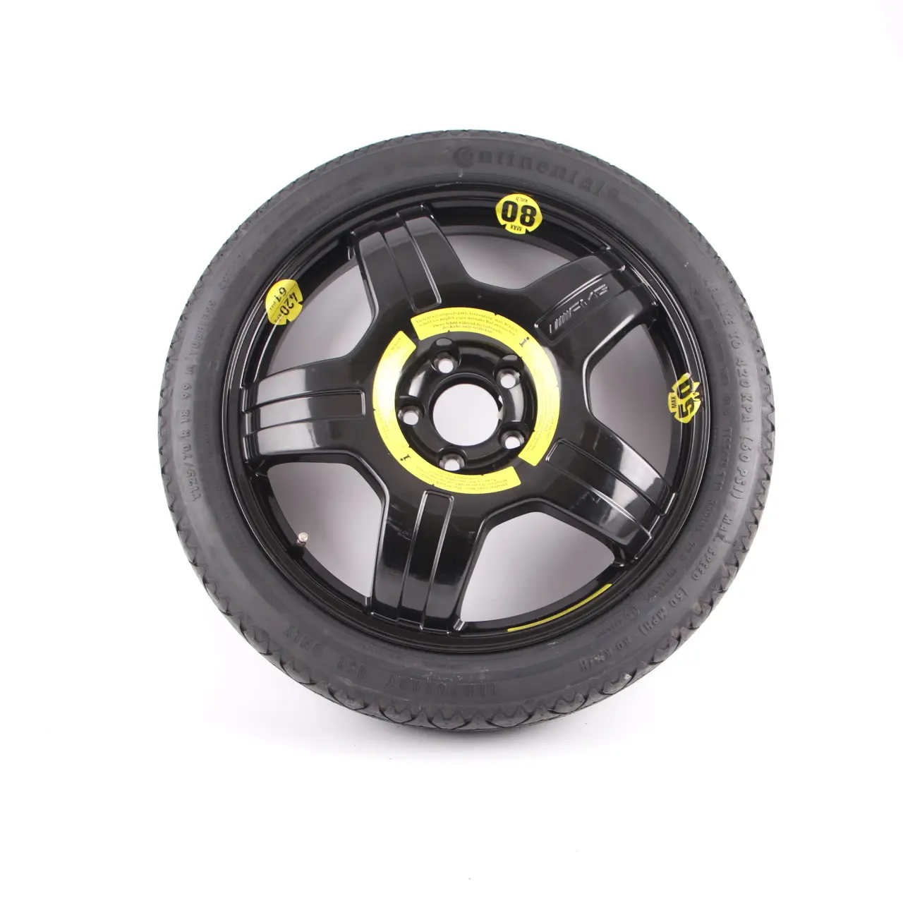 Roue De Secours Mercedes W204 C63 AMG Compact Acier R18 Pneu 125/70 A2044014702