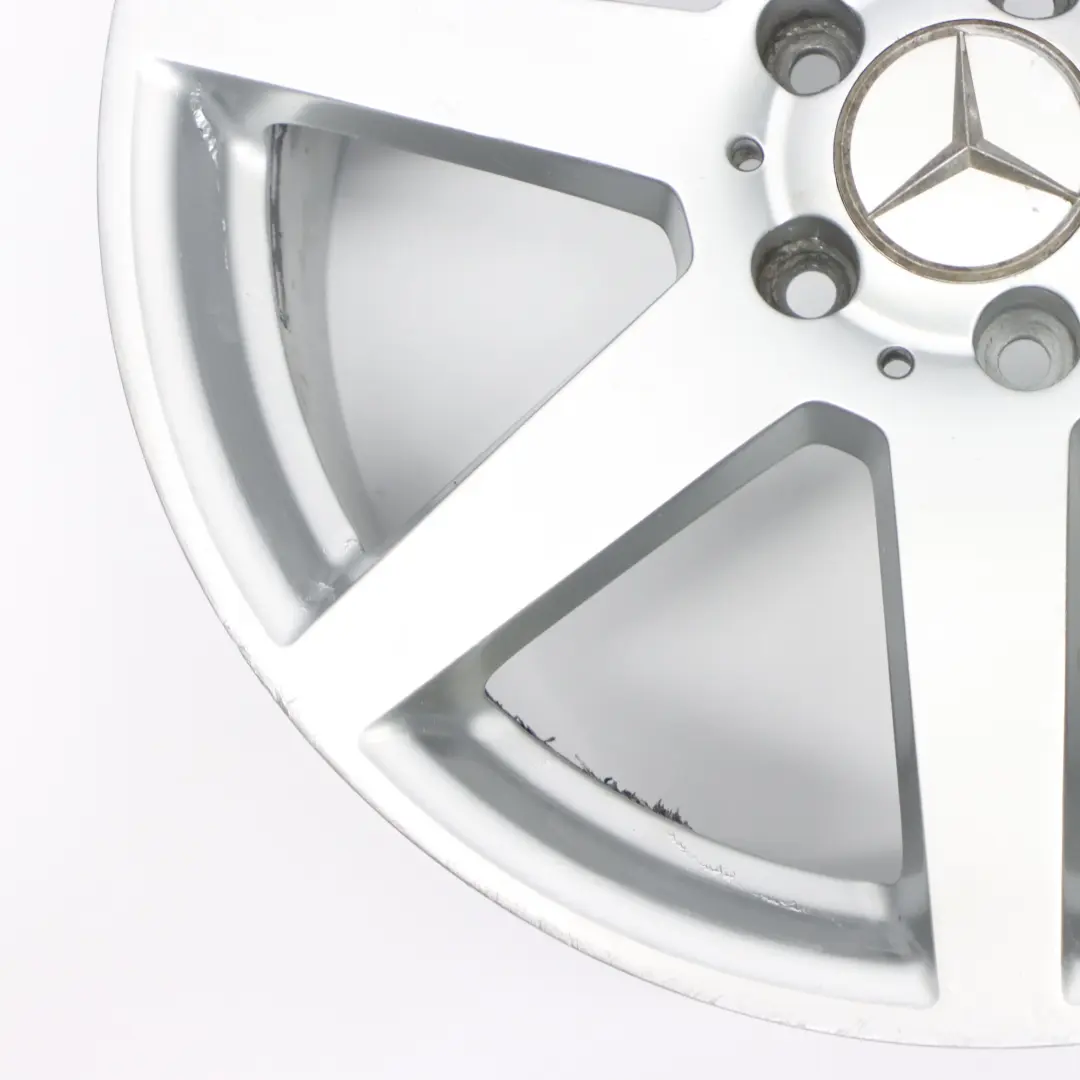 Mercedes W204 7-Spoke Front Silver AMG Alloy Wheel Rim 18" 8J ET:50 - SKU A2044019802-3 - Part number A2044019802