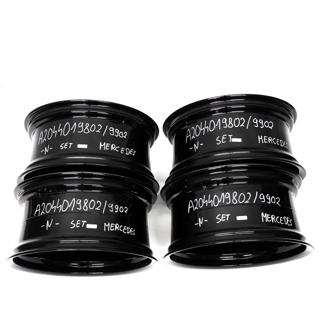 Complete Set 4x Alloy Wheel Rim 18" AMG 7 Spoke Mercedes W204 - SKU A2044019802/A2044019902 - Part number A2044019802/A2044019902