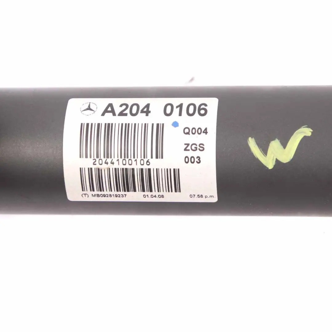 Propshaft Mercedes W204 Drive Prop Shaft Transmission M271 Petrol to with Part number A2044100106 Propshaft Mercedes W204 Drive Prop Shaft Transmission M271 Petrol - SKU A2044100106 - Part number A2044100106