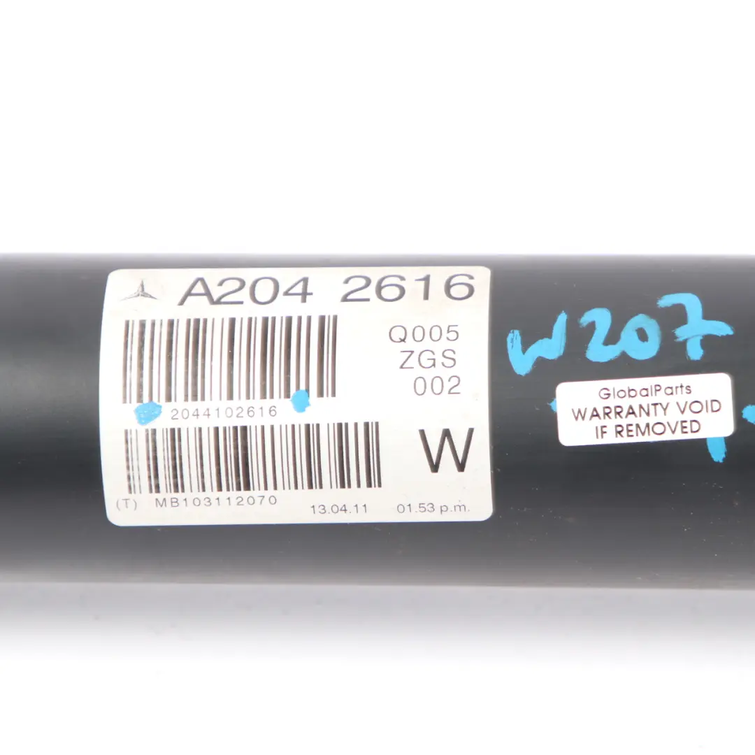 Mercedes W204 Propshaft Drive Transmisión Automática C220CDI OM651 - SKU A2044102616 - Número de pieza A2044102616