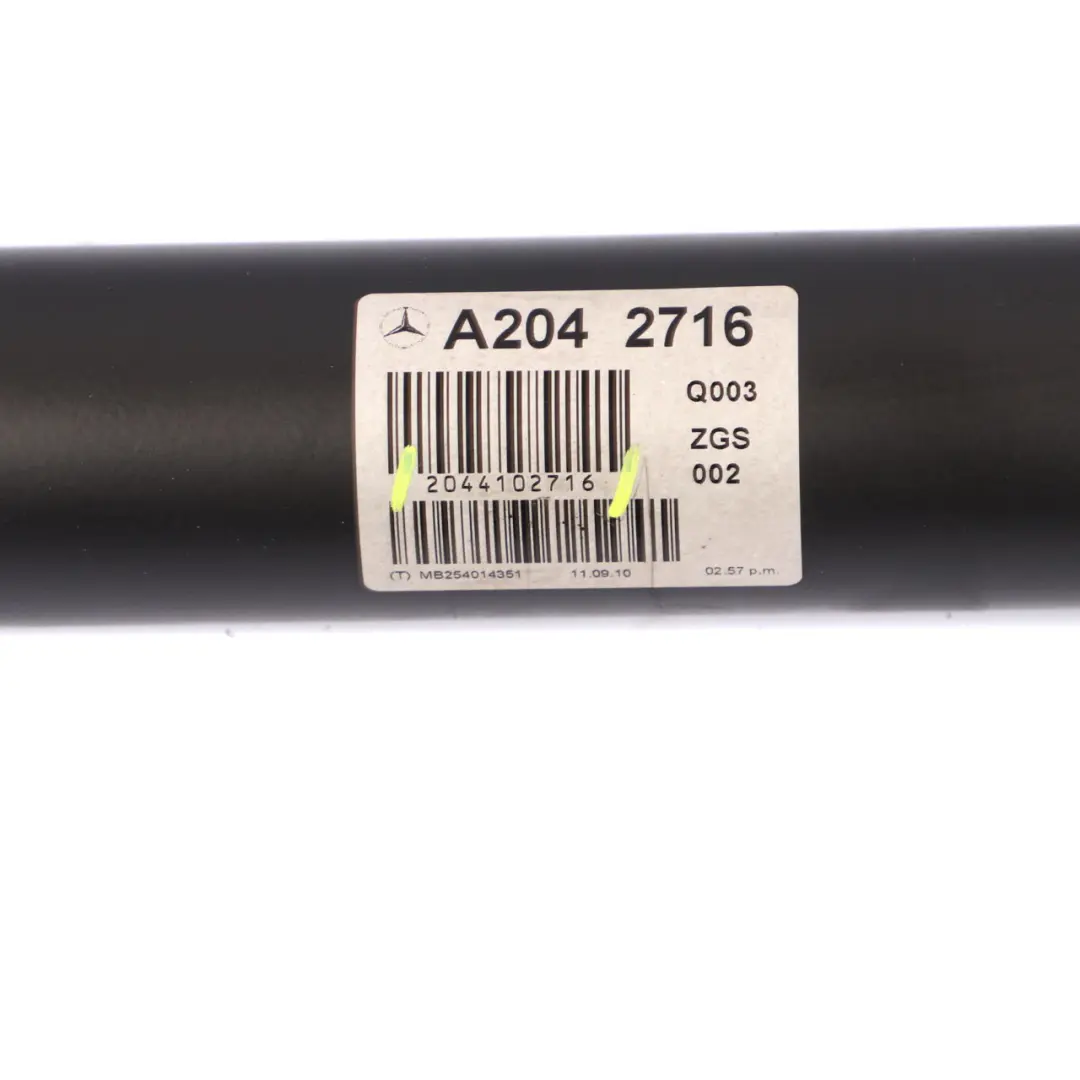 Propshaft Mercedes W204 C180 C200 CDI BlueEff Prop Shaft Automatic to with Part number A2044102716 Propshaft Mercedes W204 C180 C200 CDI BlueEff Prop Shaft Automatic - SKU A2044102716 - Part number A2044102716