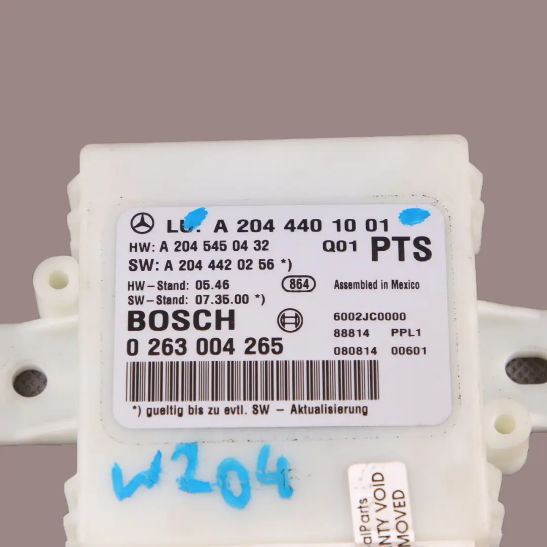 Module Parktronic Mercedes W204 PDC contrôle capteurs stationnement pour à propos du numéro de pièce A2044401001 Module Parktronic Mercedes W204 PDC contrôle capteurs stationnement - SKU A2044401001 - Numéro de pièce A2044401001