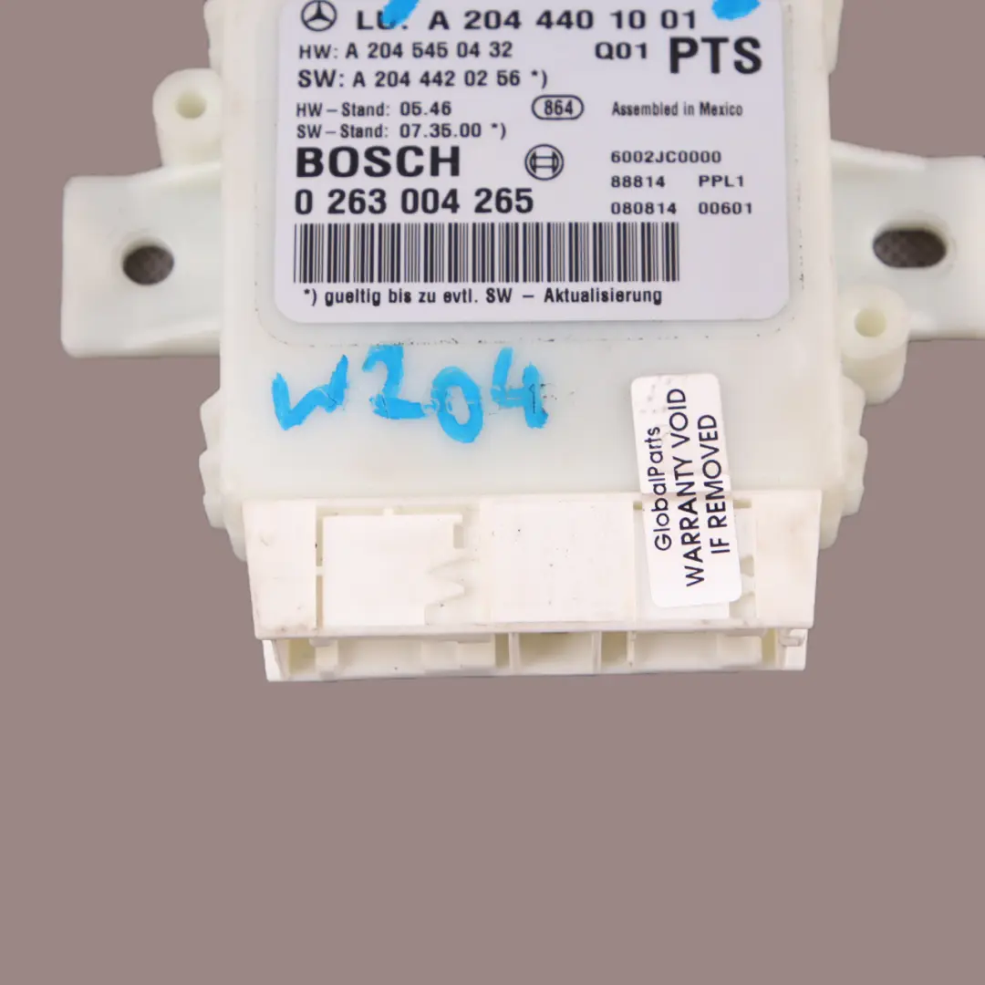  Module Parktronic Mercedes W204 PDC contrôle capteurs stationnement - SKU A2044401001 - Numéro de pièce A2044401001