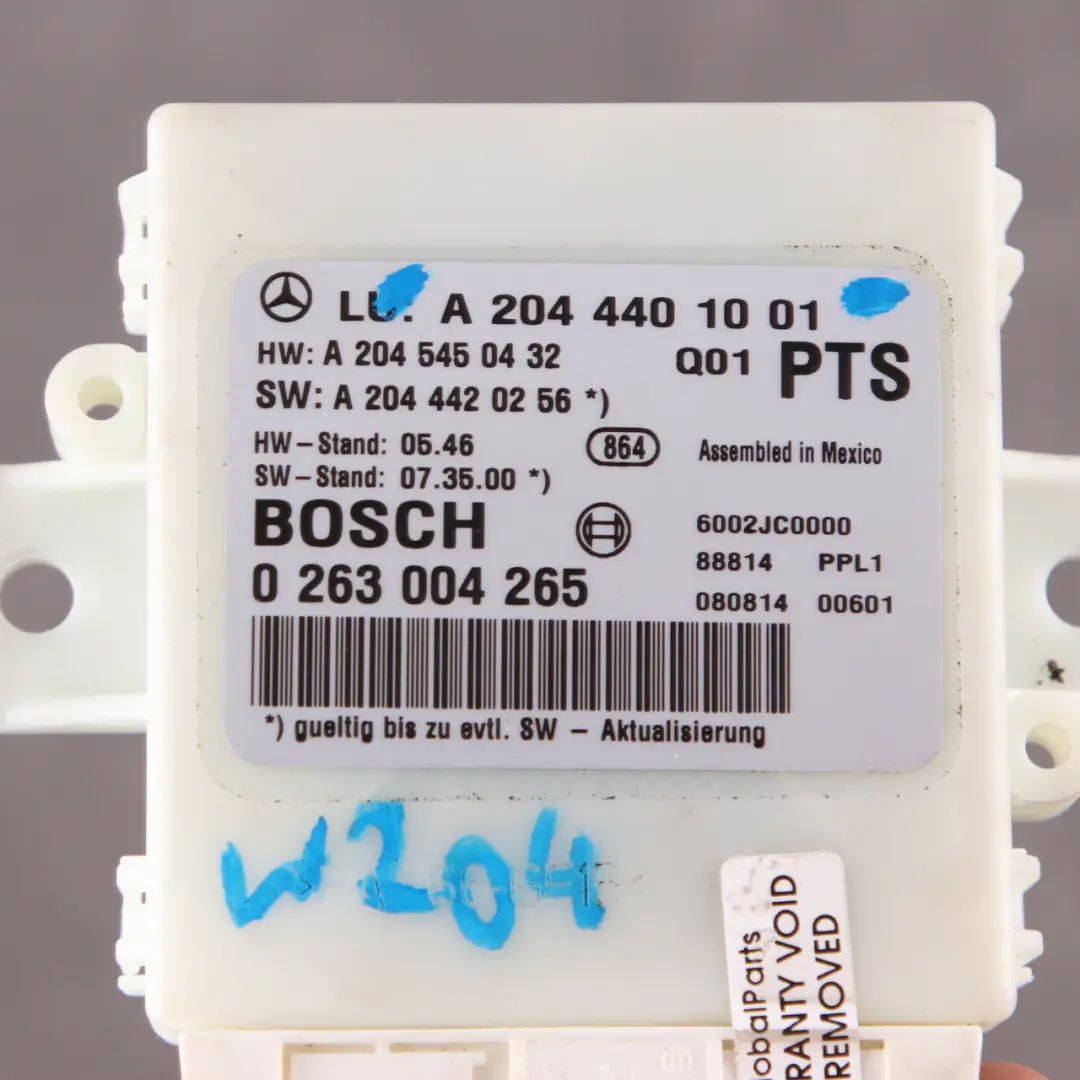 Module Parktronic Mercedes W204 PDC contrôle capteurs stationnement pour à propos du numéro de pièce A2044401001 Module Parktronic Mercedes W204 PDC contrôle capteurs stationnement - SKU A2044401001 - Numéro de pièce A2044401001