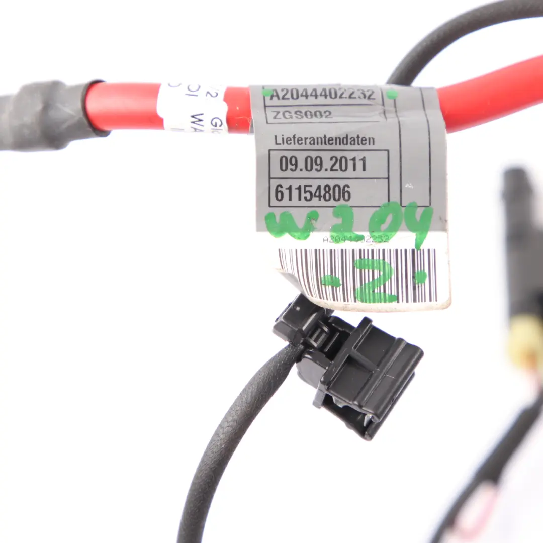 Mercedes W204 W207 Battery Cable Positive Wiring Harness Loom - SKU A2044402232 - Part number A2044402232