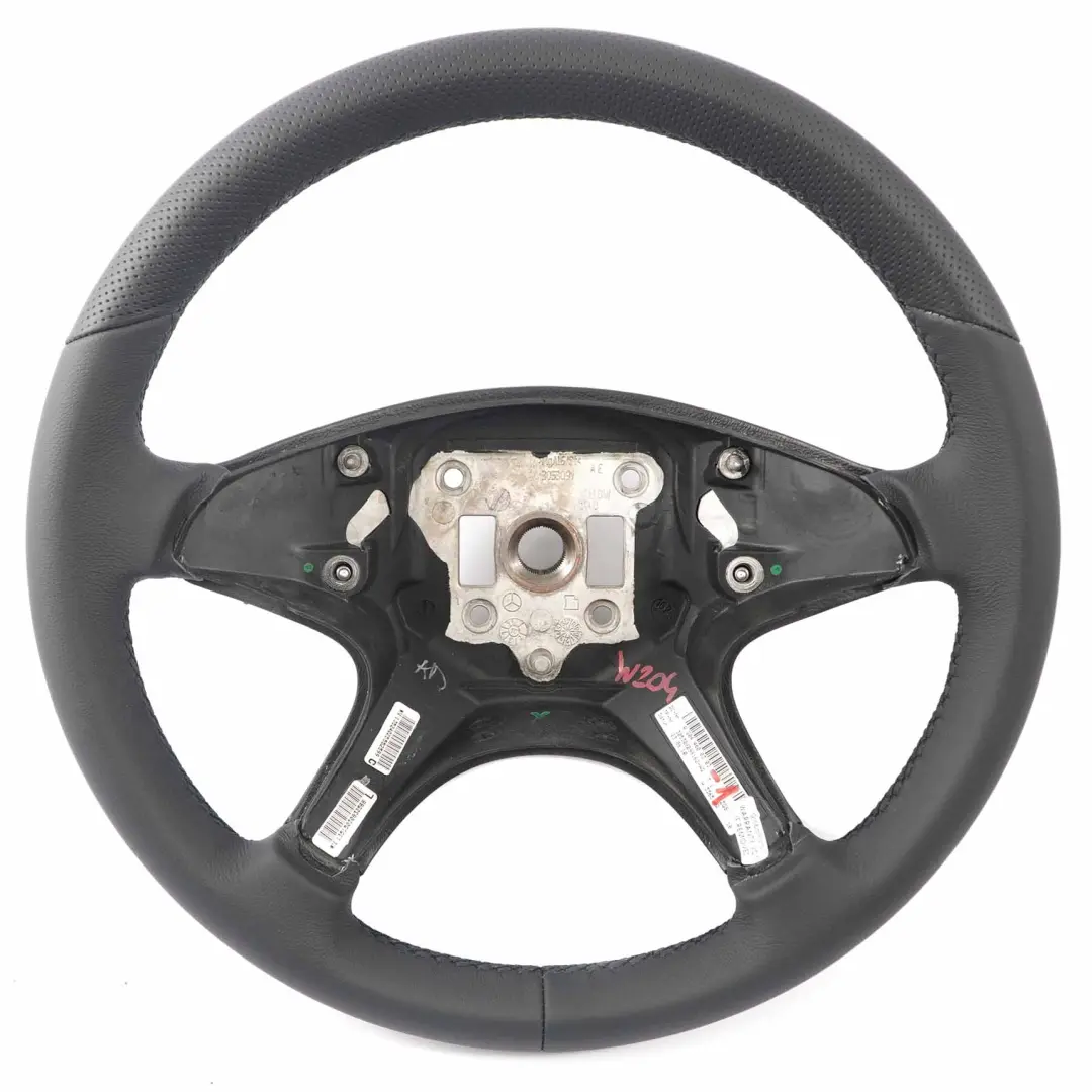 Steering Wheel Mercedes W204 NEW Black Leather with Black Threads - SKU A2044600303-1 - Part number  A2044600303