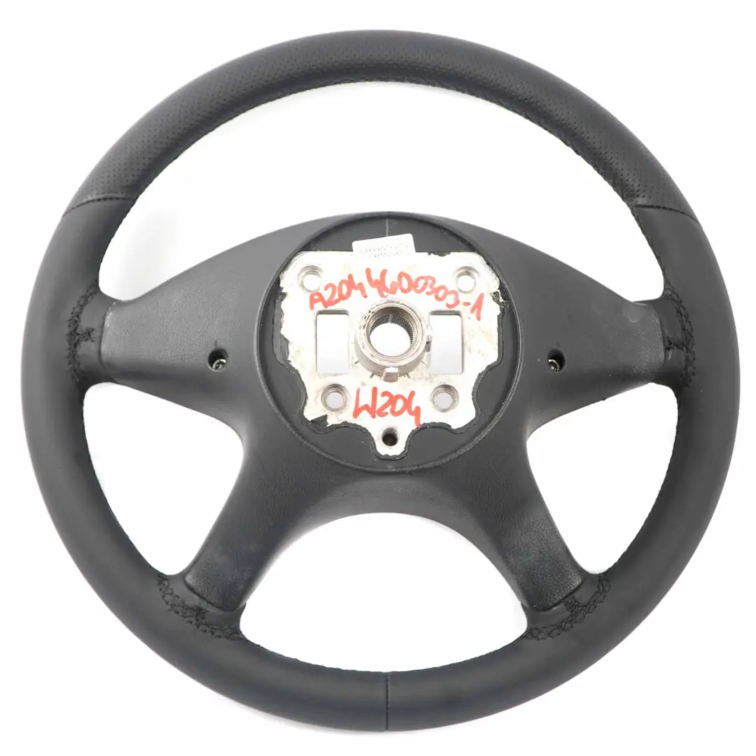  Lenkrad Mercedes W204 NEU Schwarzes Leder Mit Schwarzen Fäden - SKU A2044600303-1 - Teilenummer  A2044600303