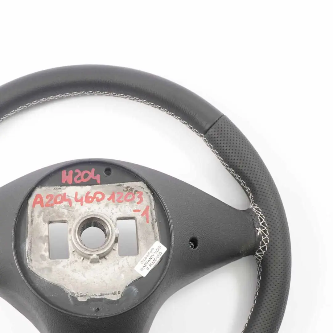  Mercedes-Benz C-Class W204 NEW Black Leather Steering Wheel with White Threads - SKU A2044601203-1 - Part number  A2044601203