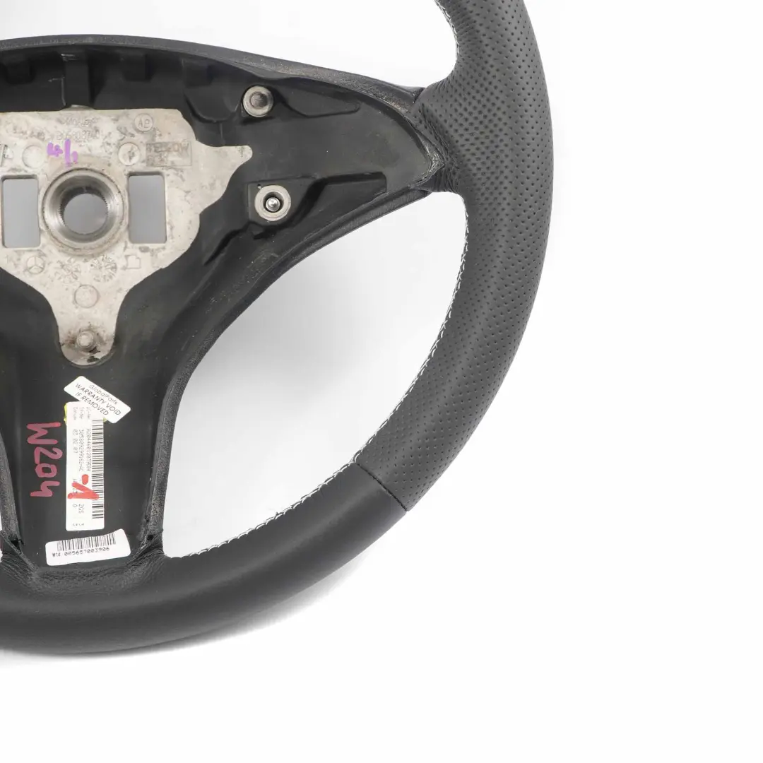 Mercedes W204 NOUVEAU Volant en Cuir Noir avec Fils Blancs - SKU A2044601203-1 - Numéro de pièce  A2044601203