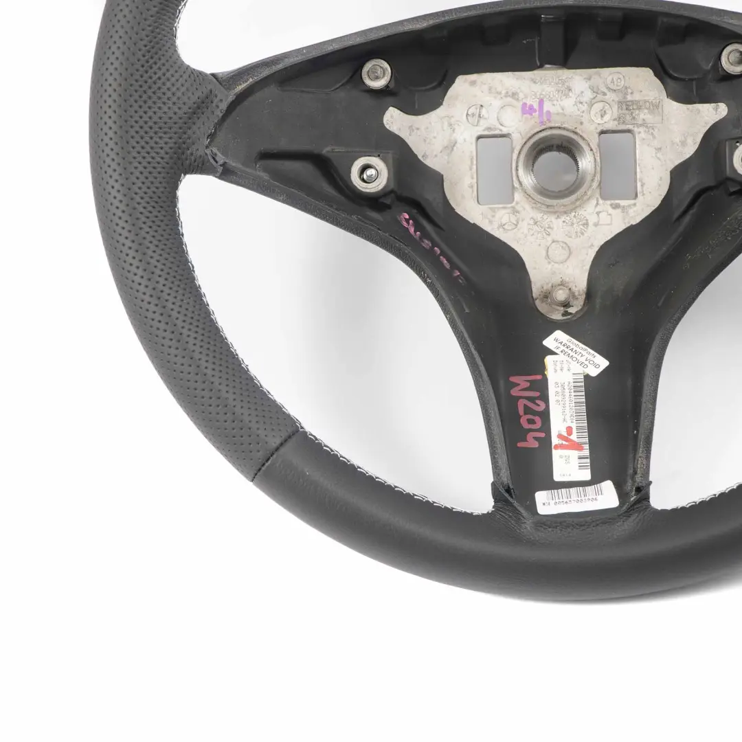 Mercedes W204 NOUVEAU Volant en Cuir Noir avec Fils Blancs - SKU A2044601203-1 - Numéro de pièce  A2044601203