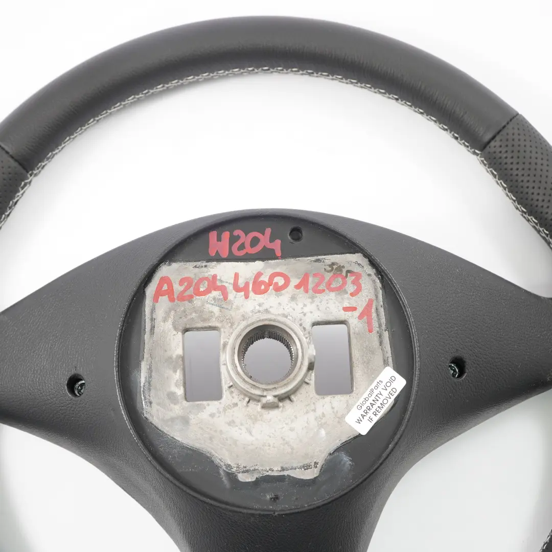  Mercedes-Benz C-Class W204 NEW Black Leather Steering Wheel with White Threads - SKU A2044601203-1 - Part number  A2044601203