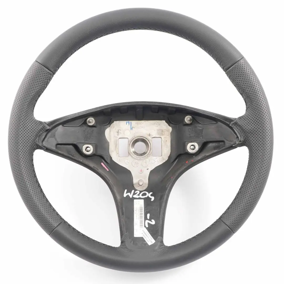 NEU Schwarz Leder Lederlenkrad Lenkrad mit Schwarz Fäden Mercedes W204 - SKU A2044601203-2 - Teilenummer A2044601203
