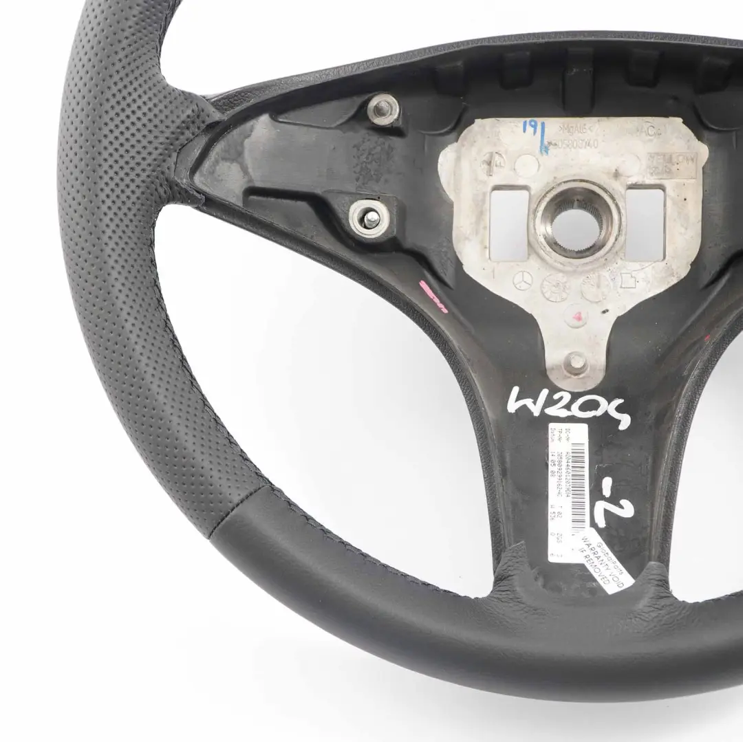 NEU Schwarz Leder Lederlenkrad Lenkrad mit Schwarz Fäden Mercedes W204 - SKU A2044601203-2 - Teilenummer A2044601203