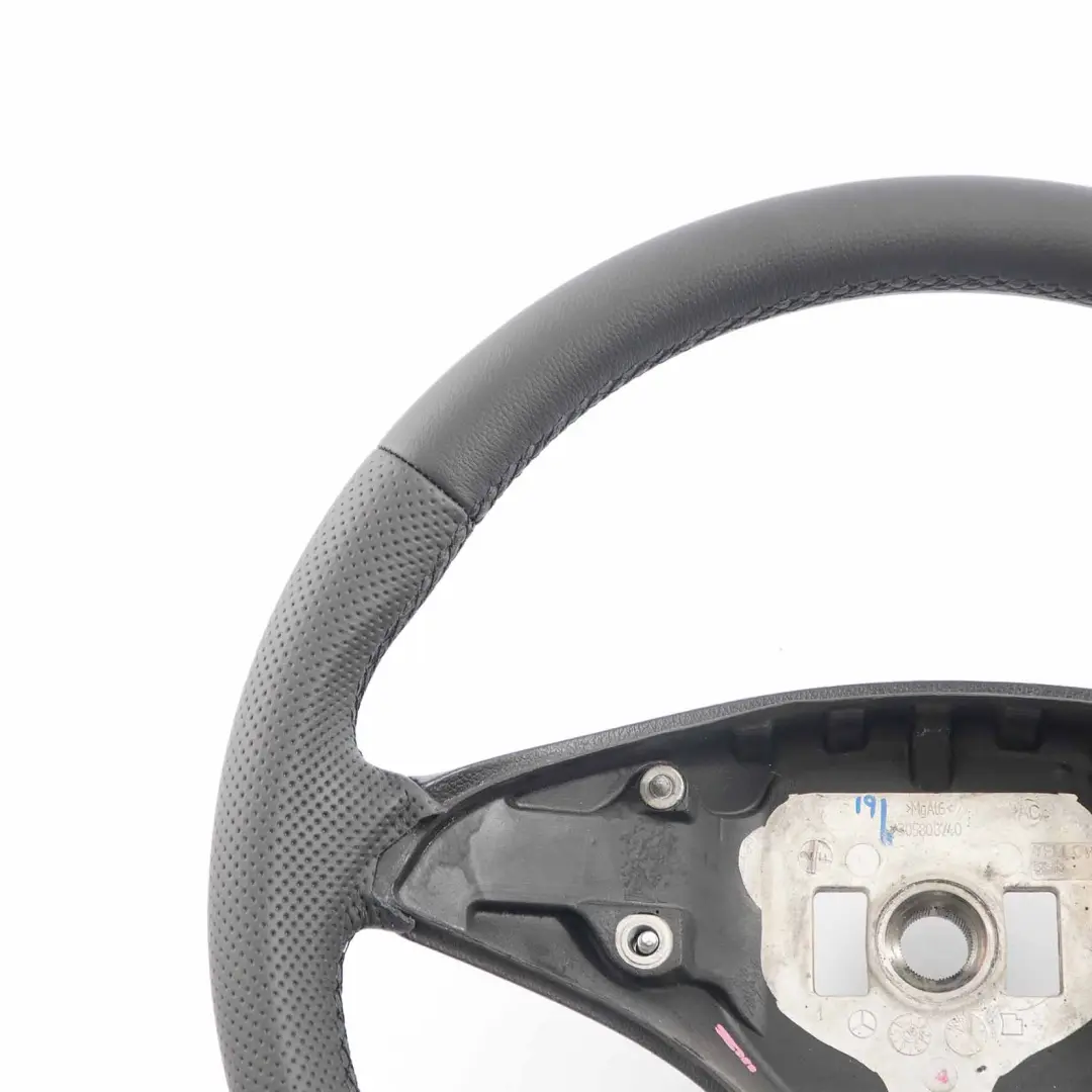 NEU Schwarz Leder Lederlenkrad Lenkrad mit Schwarz Fäden Mercedes W204 - SKU A2044601203-2 - Teilenummer A2044601203
