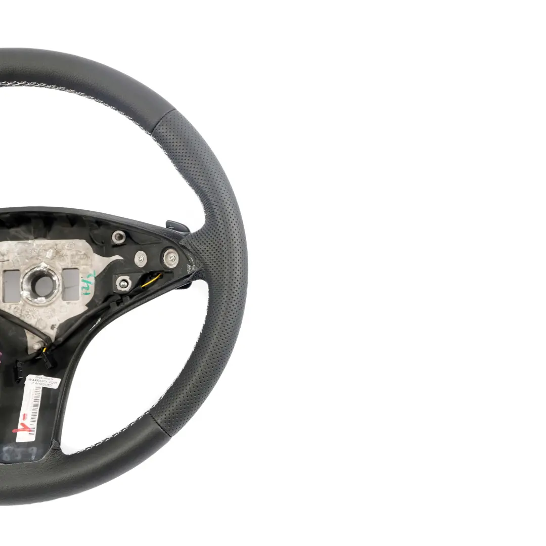 Leather Sport Steering Wheel Paddle Shift White Mercedes W204 NEW Black - SKU A2044601703-1 - Part number A2044601703