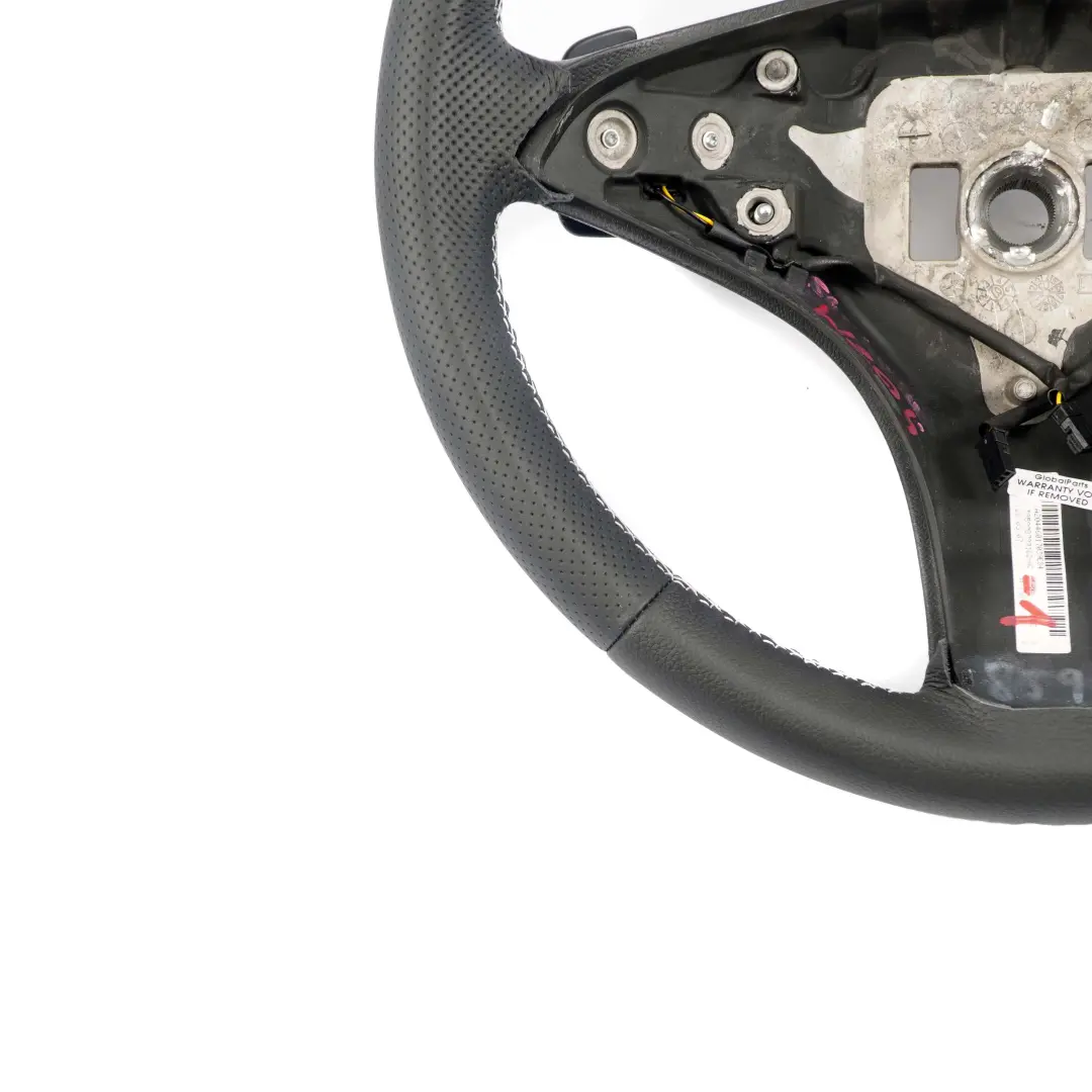 Leather Sport Steering Wheel Paddle Shift White Mercedes W204 NEW Black - SKU A2044601703-1 - Part number A2044601703