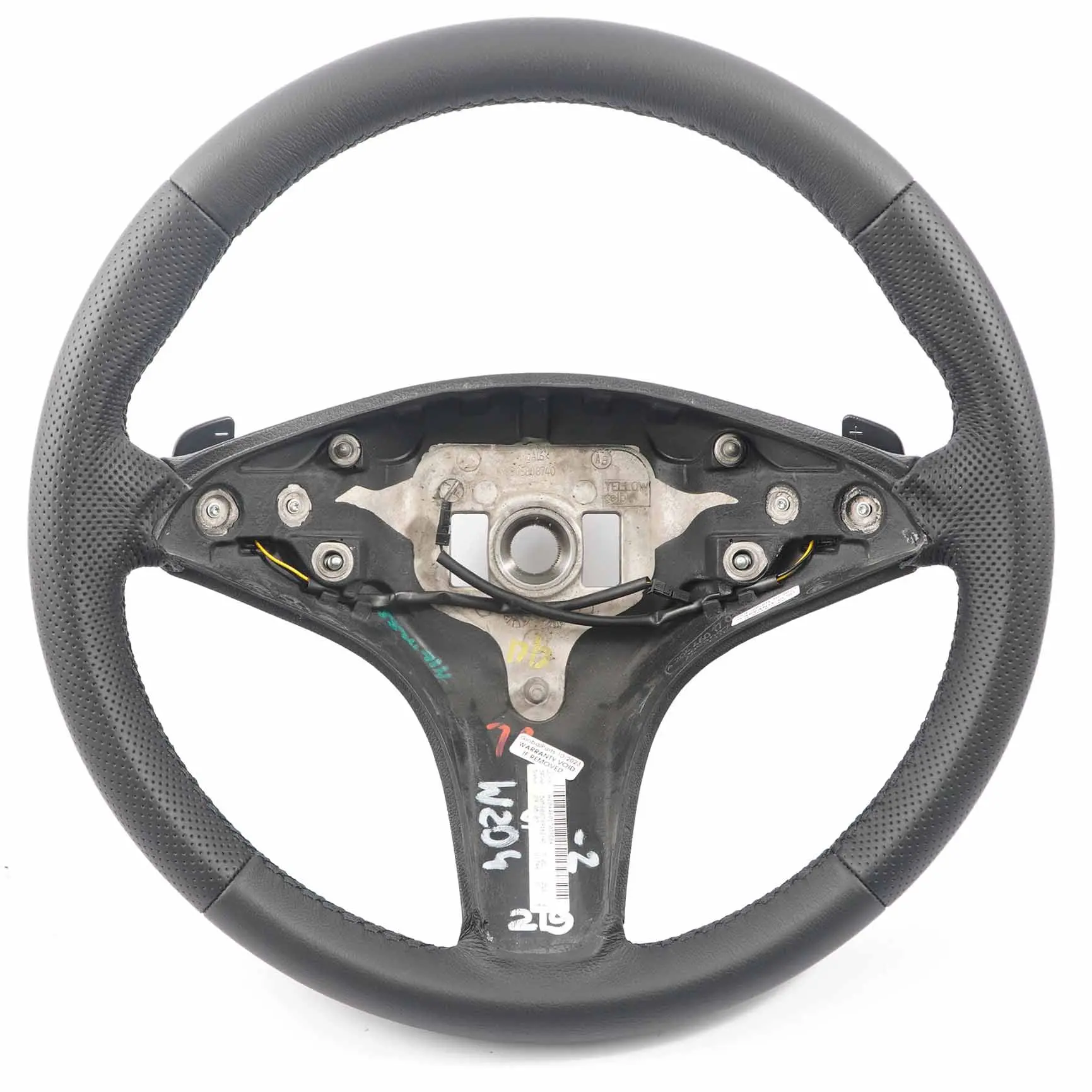 Mercedes W204 NUOVO volante sportivo in pelle nera Paddle Shift Nero filettature