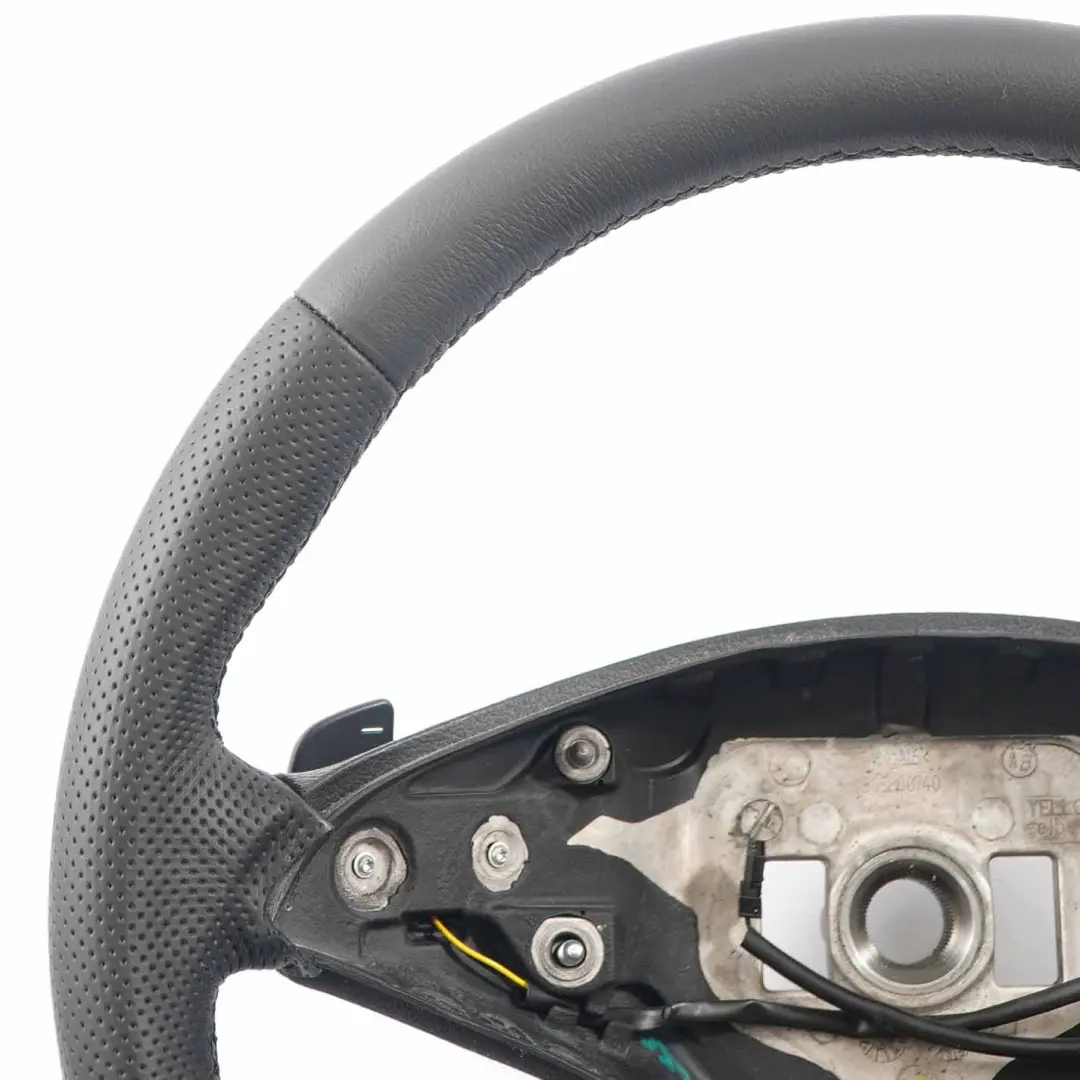 Mercedes W204 NEW Black Leather Sport Steering Wheel Paddle Shift Black Threads - SKU A2044601703-2 - Part number A2044601703