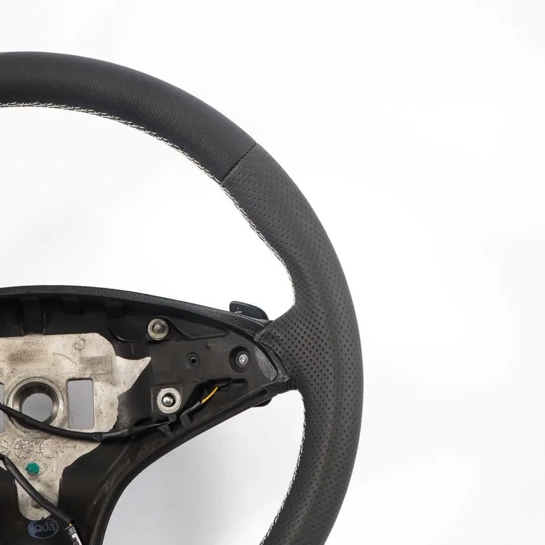 Leather Sport Steering Wheel Paddle Shift White Threads to Mercedes W204 NEW Black with Part number A2044602703 Mercedes W204 NEW Black Leather Sport Steering Wheel Paddle Shift White Threads - SKU A2044602703-1 - Part number A2044602703