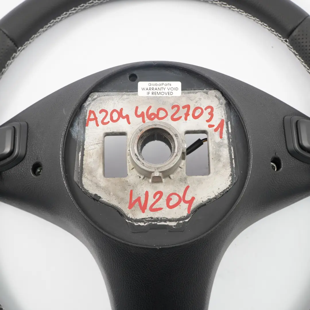 Mercedes W204 NUEVO Volante deportivo De cuero negro Paddle Shift Hilos blancos - SKU A2044602703-1 - Número de pieza A2044602703