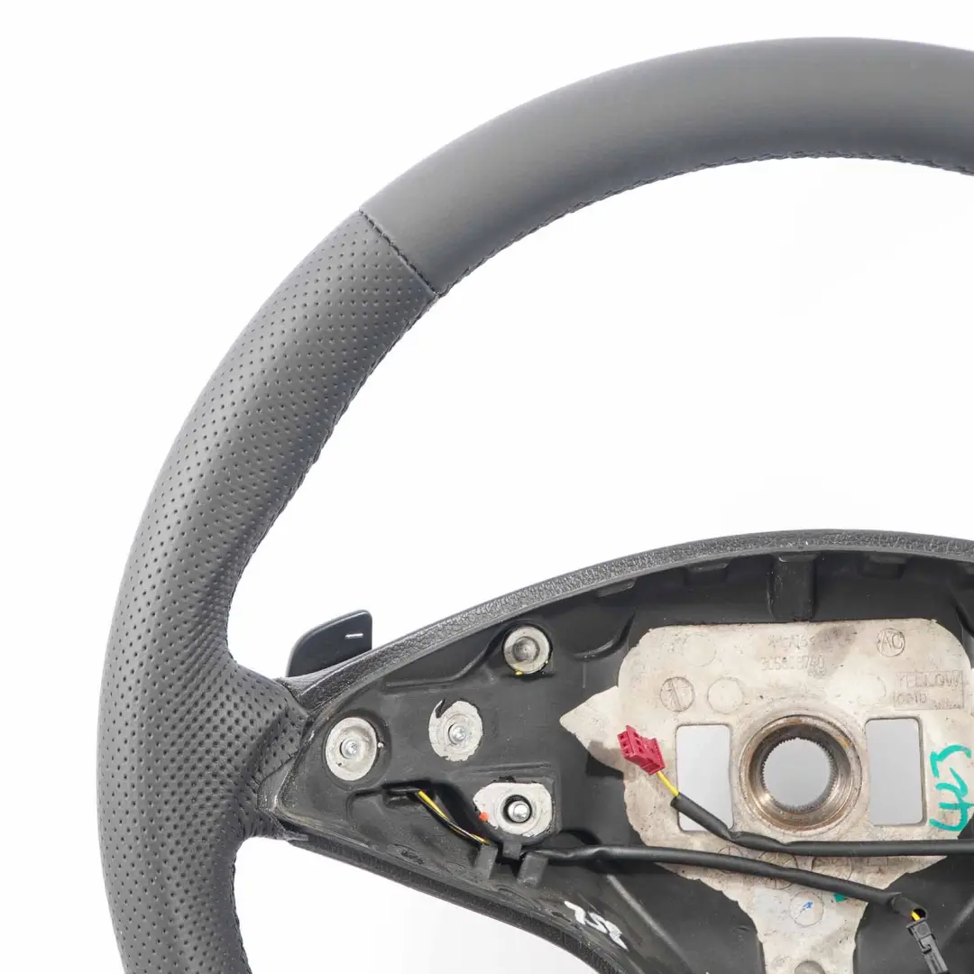 Leather Sport Steering Wheel Paddle Shift Black Threads to Mercedes W204 NEW Black with Part number A2044602703 Mercedes W204 NEW Black Leather Sport Steering Wheel Paddle Shift Black Threads - SKU A2044602703-2 - Part number A2044602703