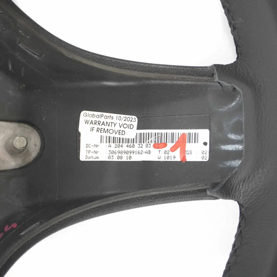 Leather Steering Wheel with Black Threads Mercedes W204 NEW Black - SKU A2044603203-1 - Part number A2044603203