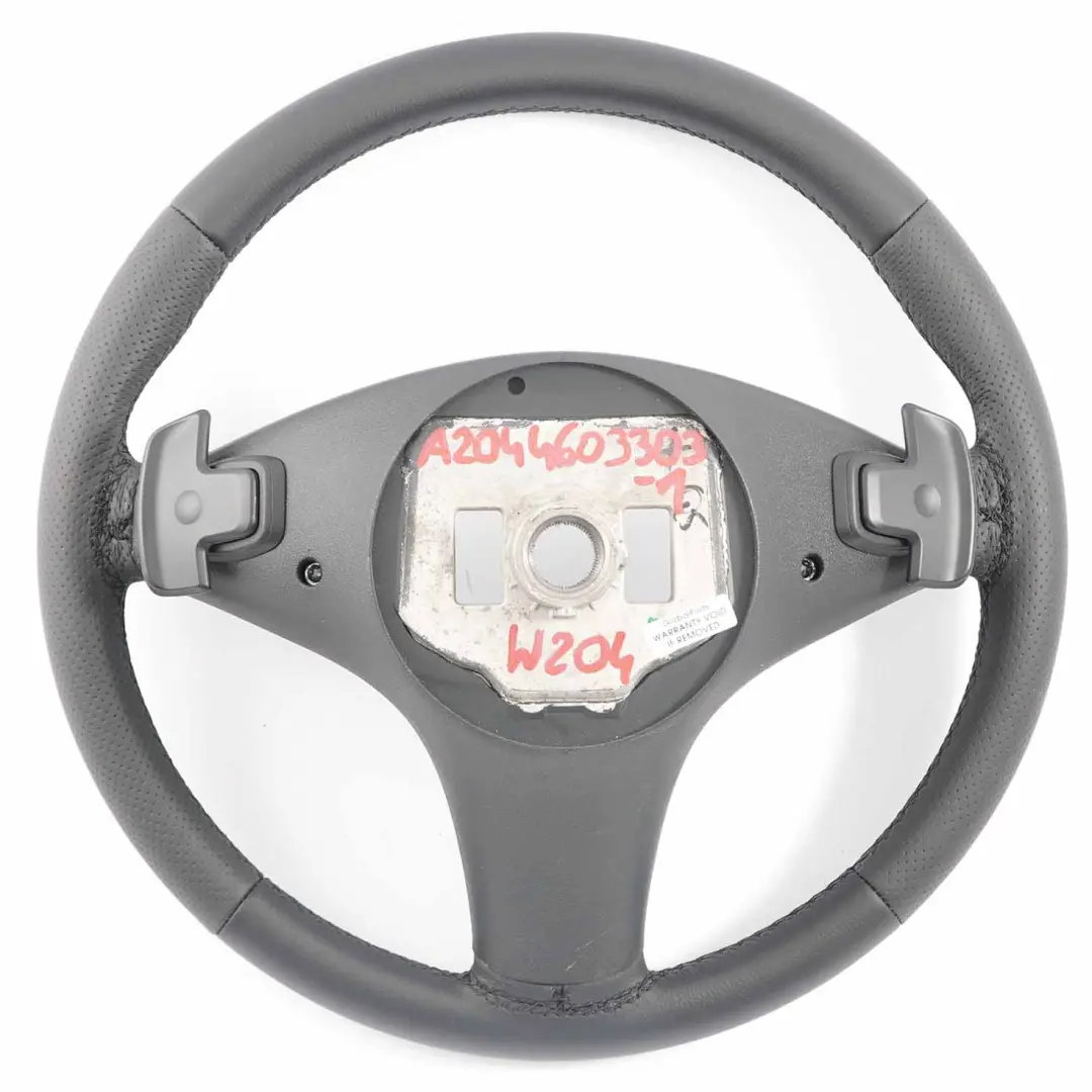 NUEVO Volante deportivo de cuero negro Paddle Shift Negro Hilos para Mercedes W204 con número de pieza A2044603303 Mercedes W204 NUEVO Volante deportivo de cuero negro Paddle Shift Negro Hilos - SKU A2044603303-1 - Número de pieza A2044603303