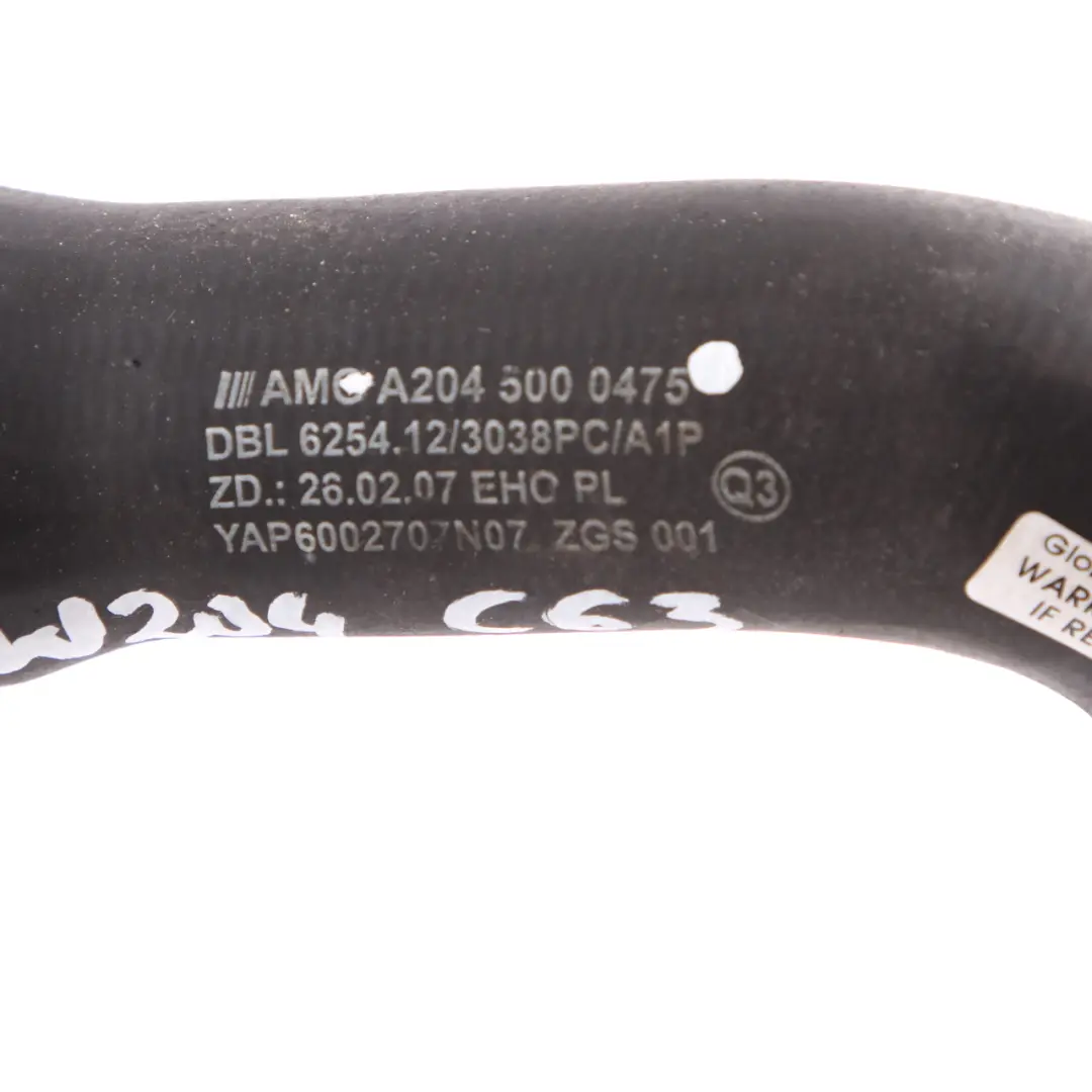 Water Hose Mercedes W204 C63 AMG Cooling Coolant Radiator Pipe Line to with Part number A2045000475 Water Hose Mercedes W204 C63 AMG Cooling Coolant Radiator Pipe Line - SKU A2045000475 - Part number A2045000475