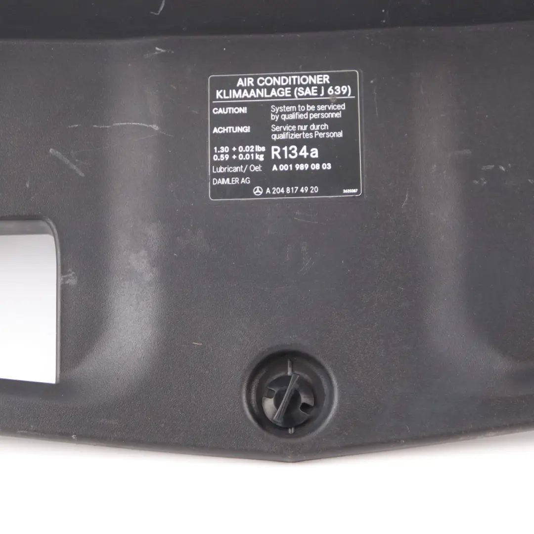 Radiator Air Baffle Mercedes W204 Duct Guide Shroud Panel to with Part number A2045001455 Radiator Air Baffle Mercedes W204 Duct Guide Shroud Panel - SKU A2045001455 - Part number A2045001455