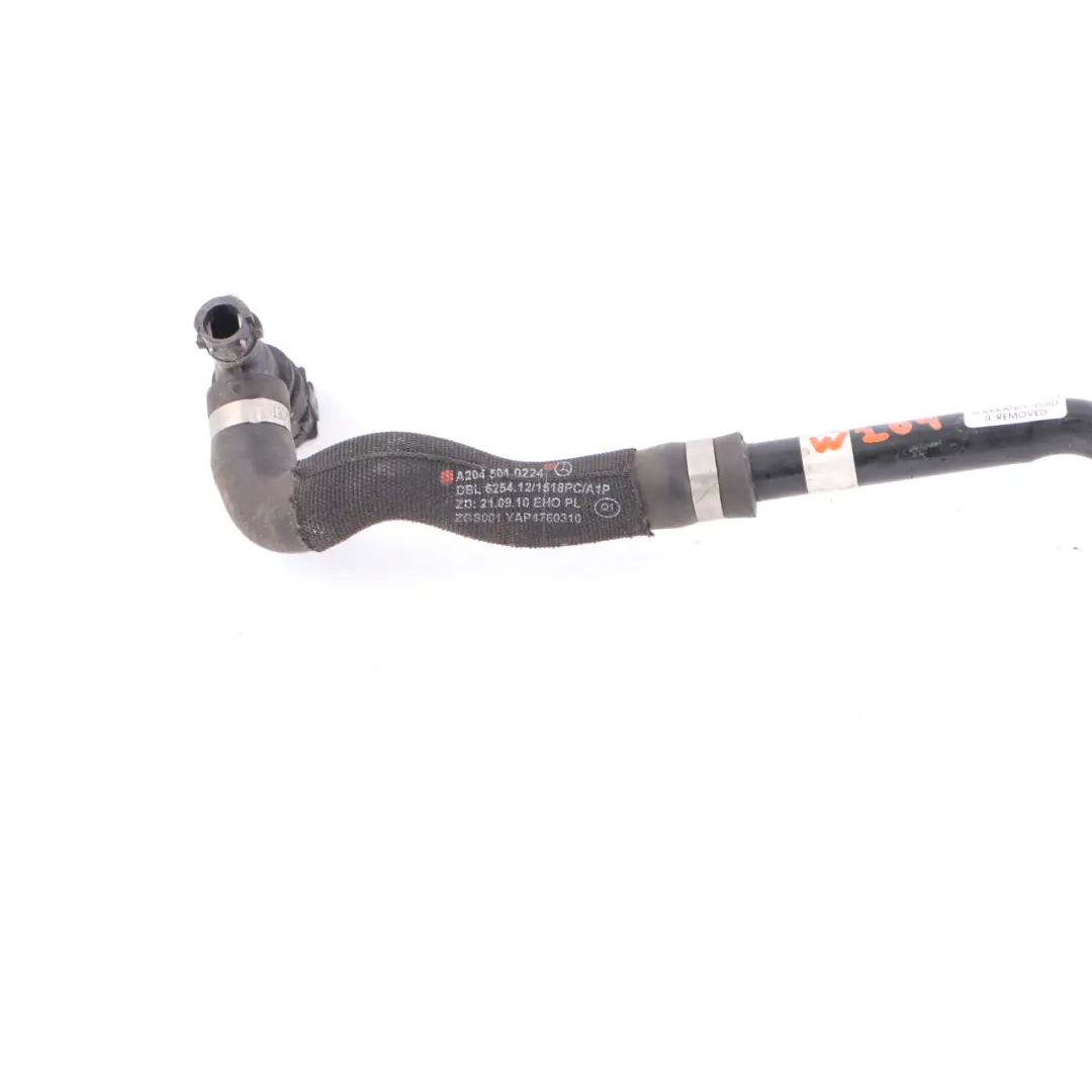  Coolant Pipe Mercedes W204 M274 Oil Cooler To Radiator Coolant Hose - SKU A2045010224 - Part number A2045010224