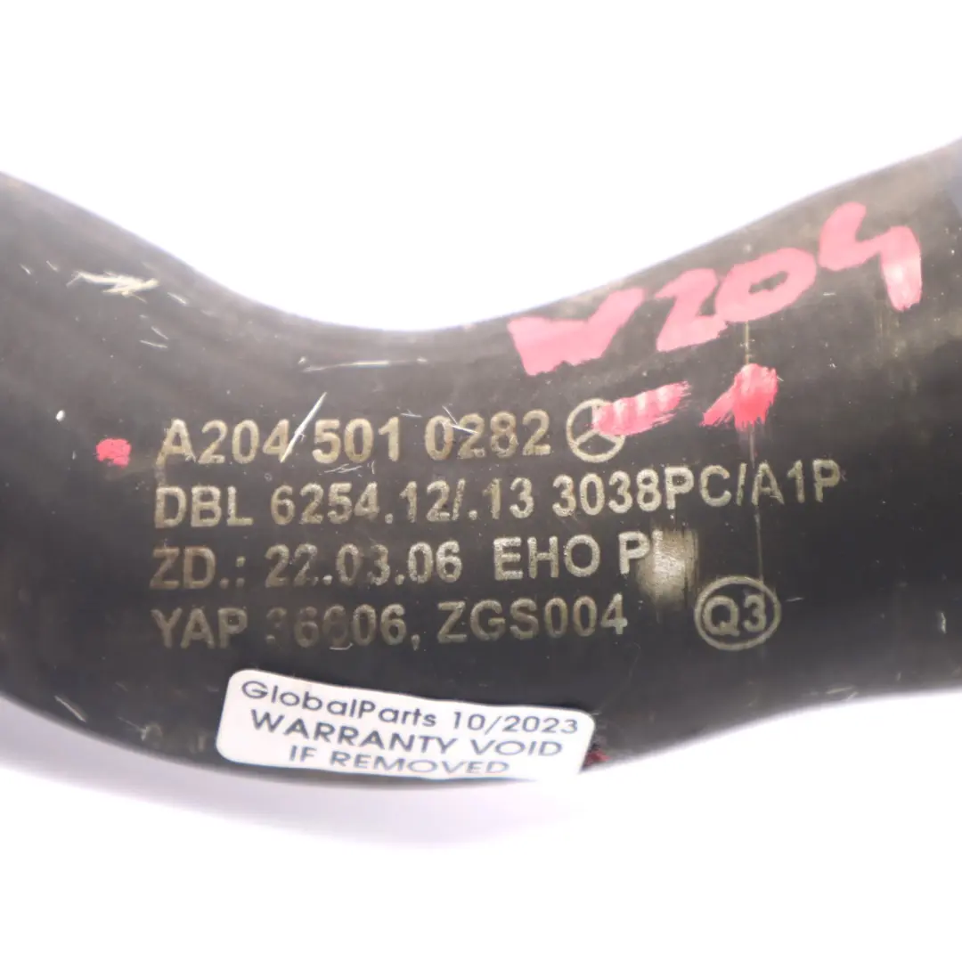  Tubo agua Mercedes W204 M271 Refrigeración motor Radiador Manguera - SKU A2045010282-1 - Número de pieza A2045010282