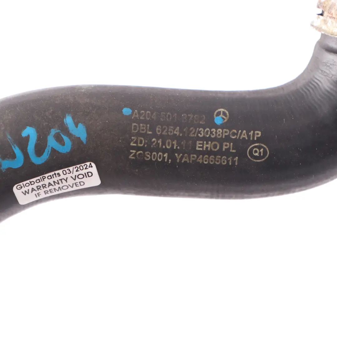 Manguera refrigerante Mercedes W204 Gasolina M274 Izquierda radiador para con número de pieza A2045018782 Manguera refrigerante Mercedes W204 Gasolina M274 Izquierda radiador - SKU A2045018782 - Número de pieza A2045018782