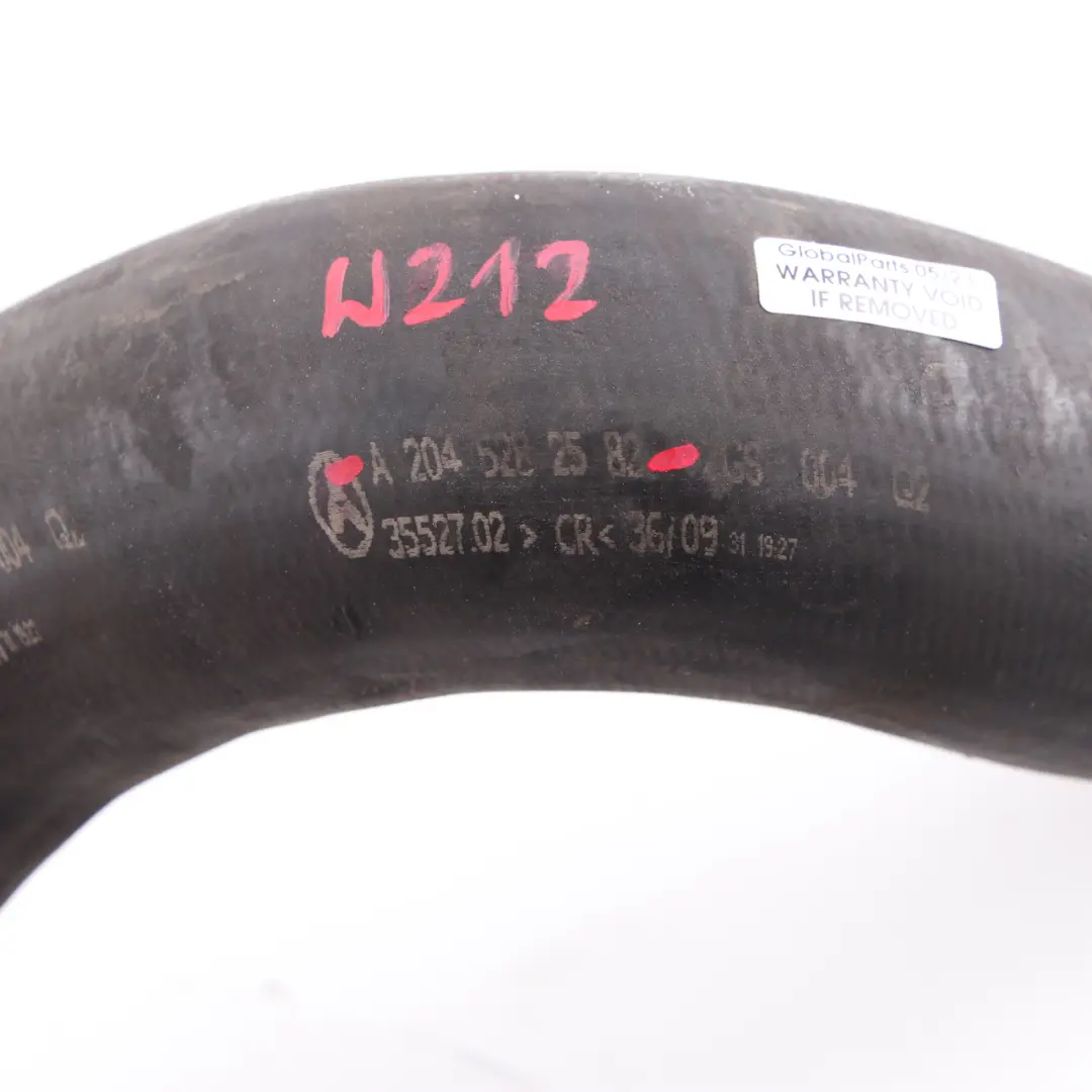 Intake Pipe Mercedes W204 M271 Left N/S Intercooler Hose Tube to Air with Part number A2045282582 Air Intake Pipe Mercedes W204 M271 Left N/S Intercooler Hose Tube - SKU A2045282582 - Part number A2045282582