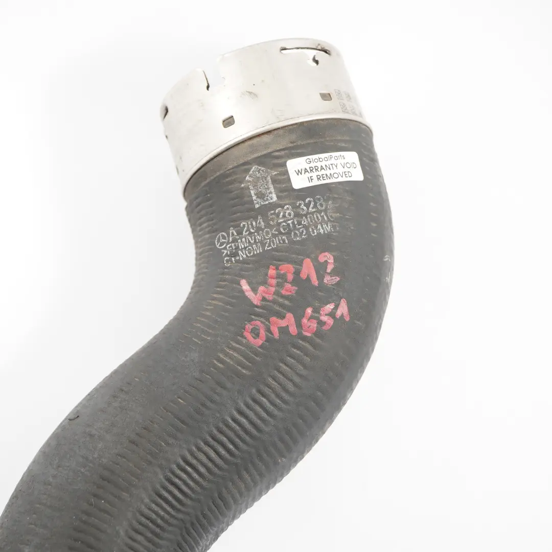 Mercedes W212 Manguera Admisión Aire OM651 Tubo Carga Intercooler - SKU A2045283282 - Número de pieza A2045283282