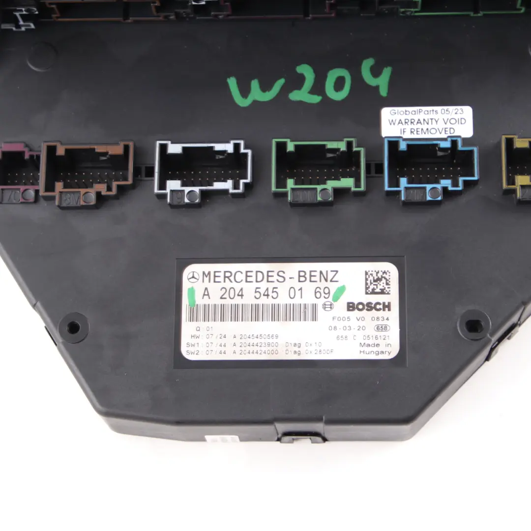 SAM Module Fuse Box Relay Control Unit to Mercedes W204 with Part number A2045450169 Mercedes W204 SAM Module Fuse Box Relay Control Unit - SKU A2045450169 - Part number A2045450169