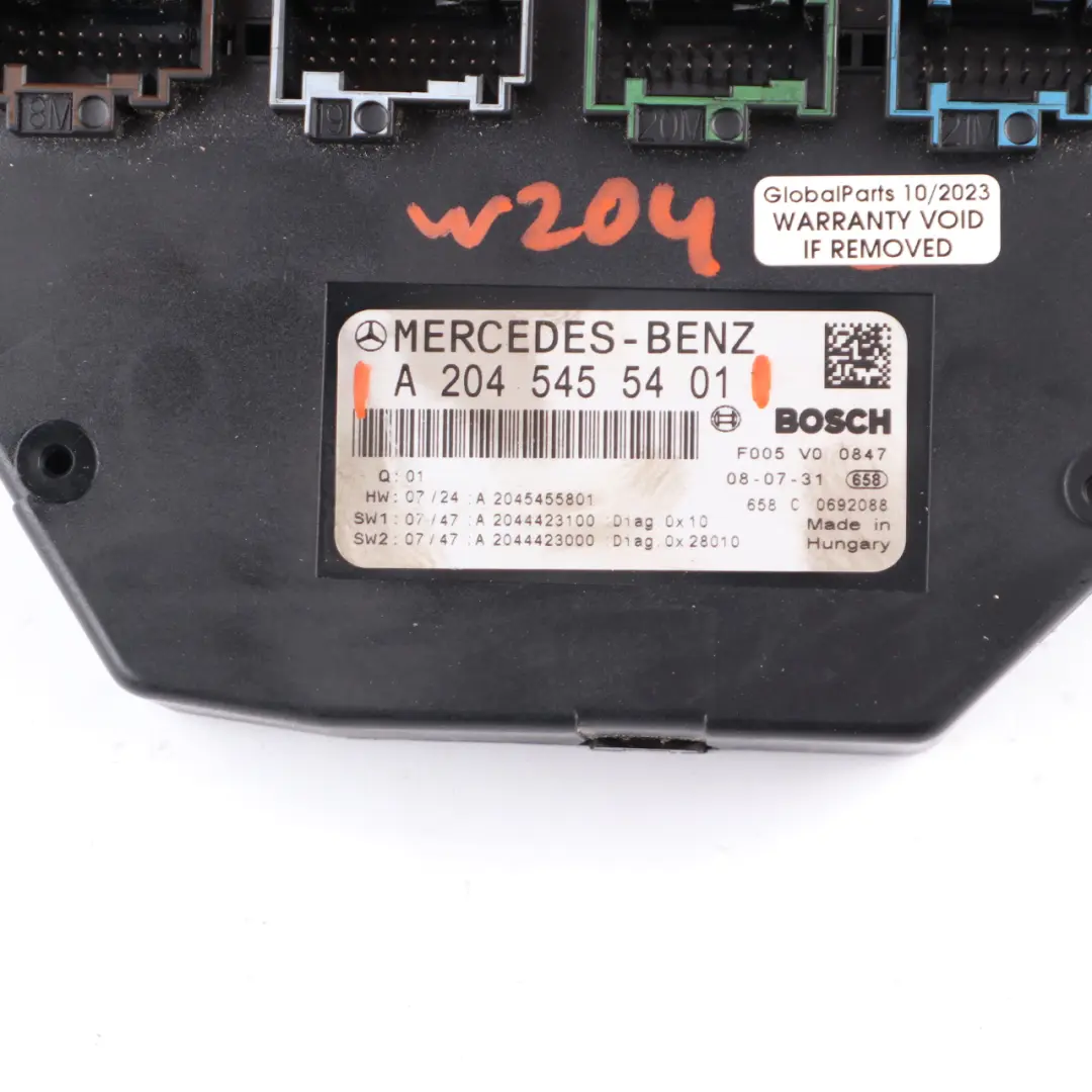 Fuse Box Relay Control Unit Electric Module SAM to Mercedes W204 with Part number A2045455401 Mercedes W204 Fuse Box Relay Control Unit Electric Module SAM - SKU A2045455401 - Part number A2045455401