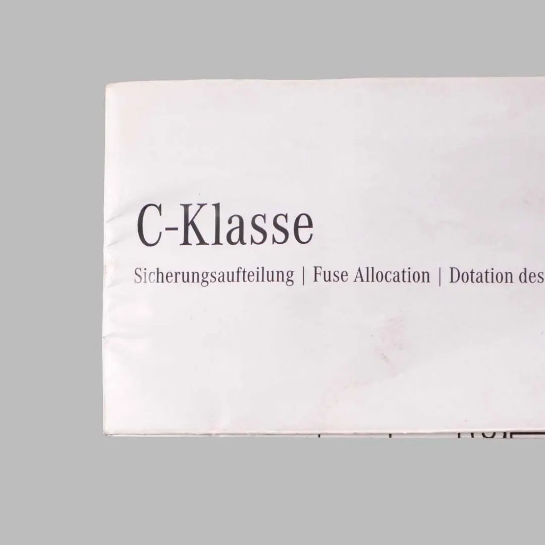 Mercedes W204 Fuse Box Grouping Fuse Placement Map Card Diagram - SKU A2045842982 - Part number A2045842982