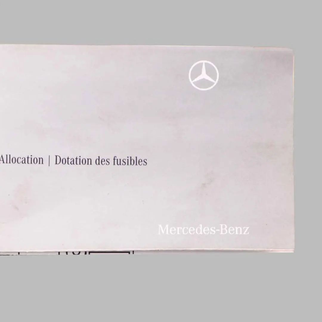 Mercedes W204 Fuse Box Grouping Fuse Placement Map Card Diagram - SKU A2045842982 - Part number A2045842982