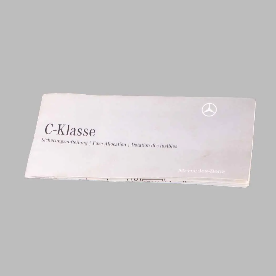 Mercedes W204 Fuse Box Grouping Fuse Placement Map Card Diagram - SKU A2045842982 - Part number A2045842982