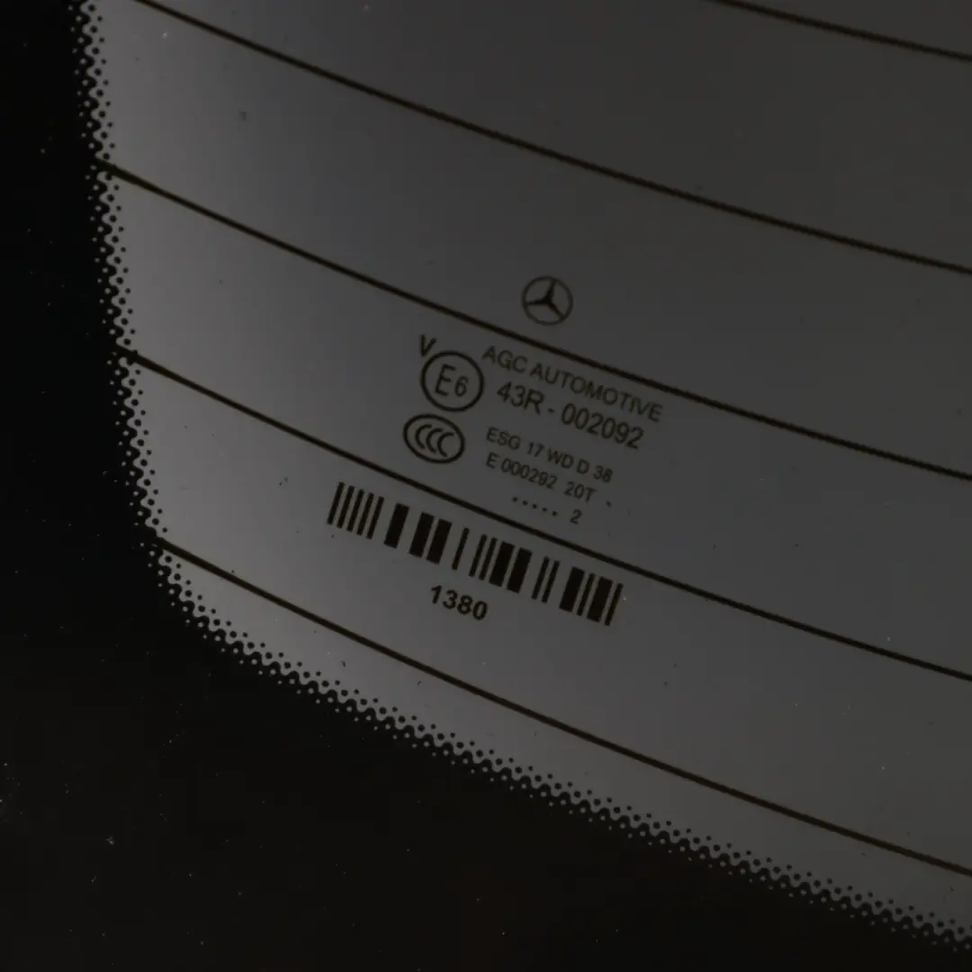 Window Glass AS3 Tinted Glazing Glass Panel to Mercedes C204 Rear with Part number A2046701380 Mercedes C204 Rear Window Glass AS3 Tinted Glazing Glass Panel - SKU A2046701380 - Part number A2046701380