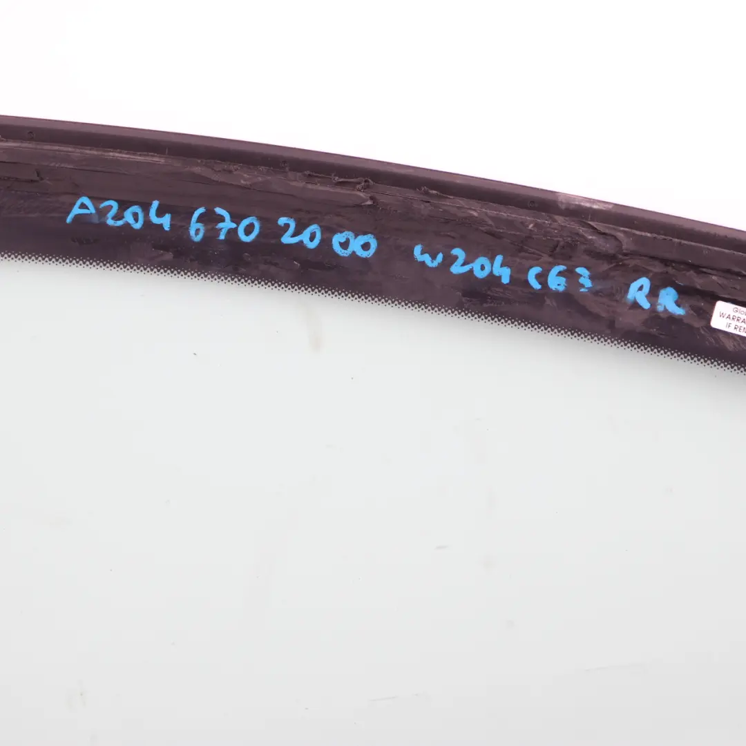  Vitre latérale arrière Mercedes W204 Coupé Arrière Droite Verre Vert AS2 - SKU A2046702000 - Numéro de pièce A2046702000