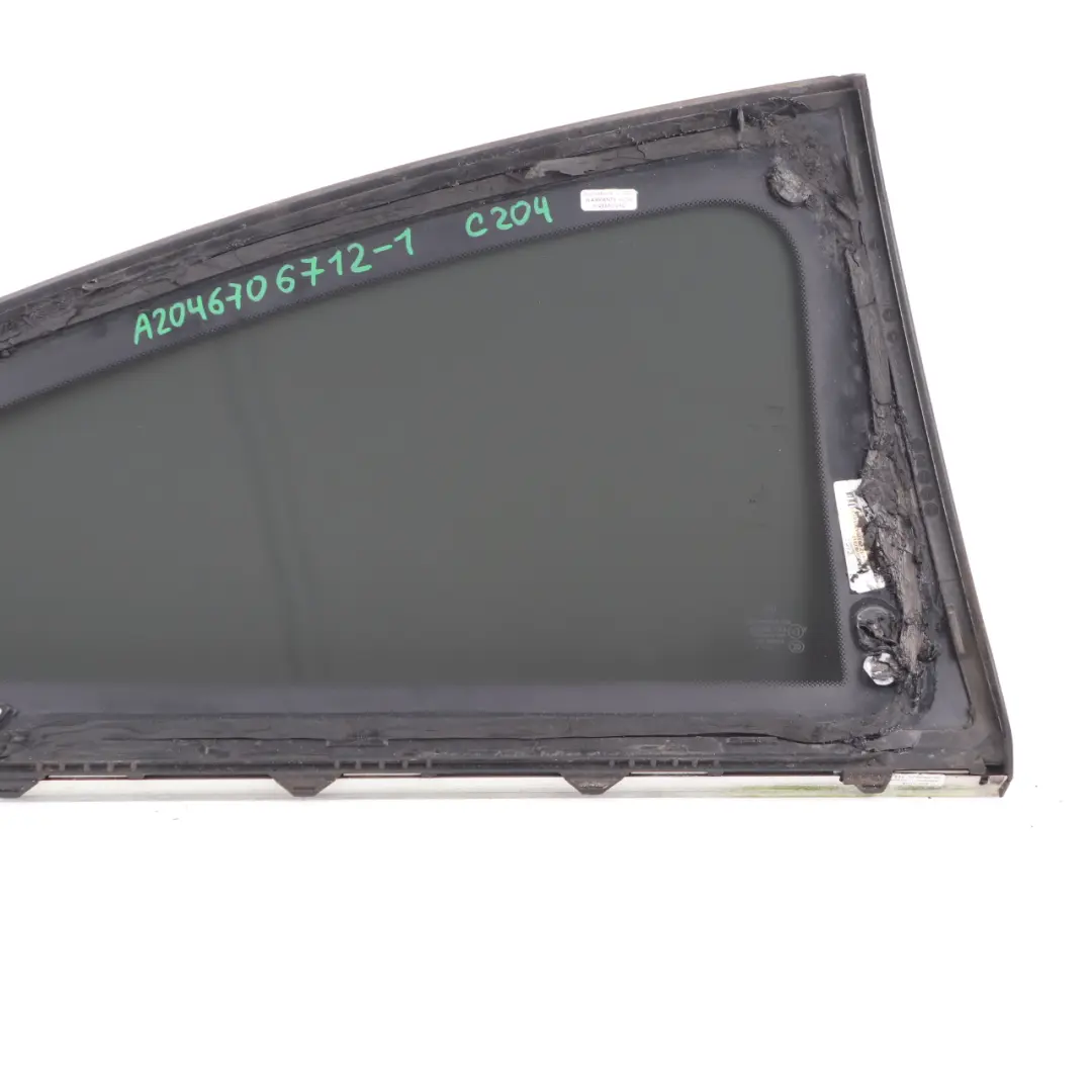 Mercedes C204 Quarter Side Window Glass Rear Left N/S Tinted - SKU A2046706712-1 - Part number A2046706712